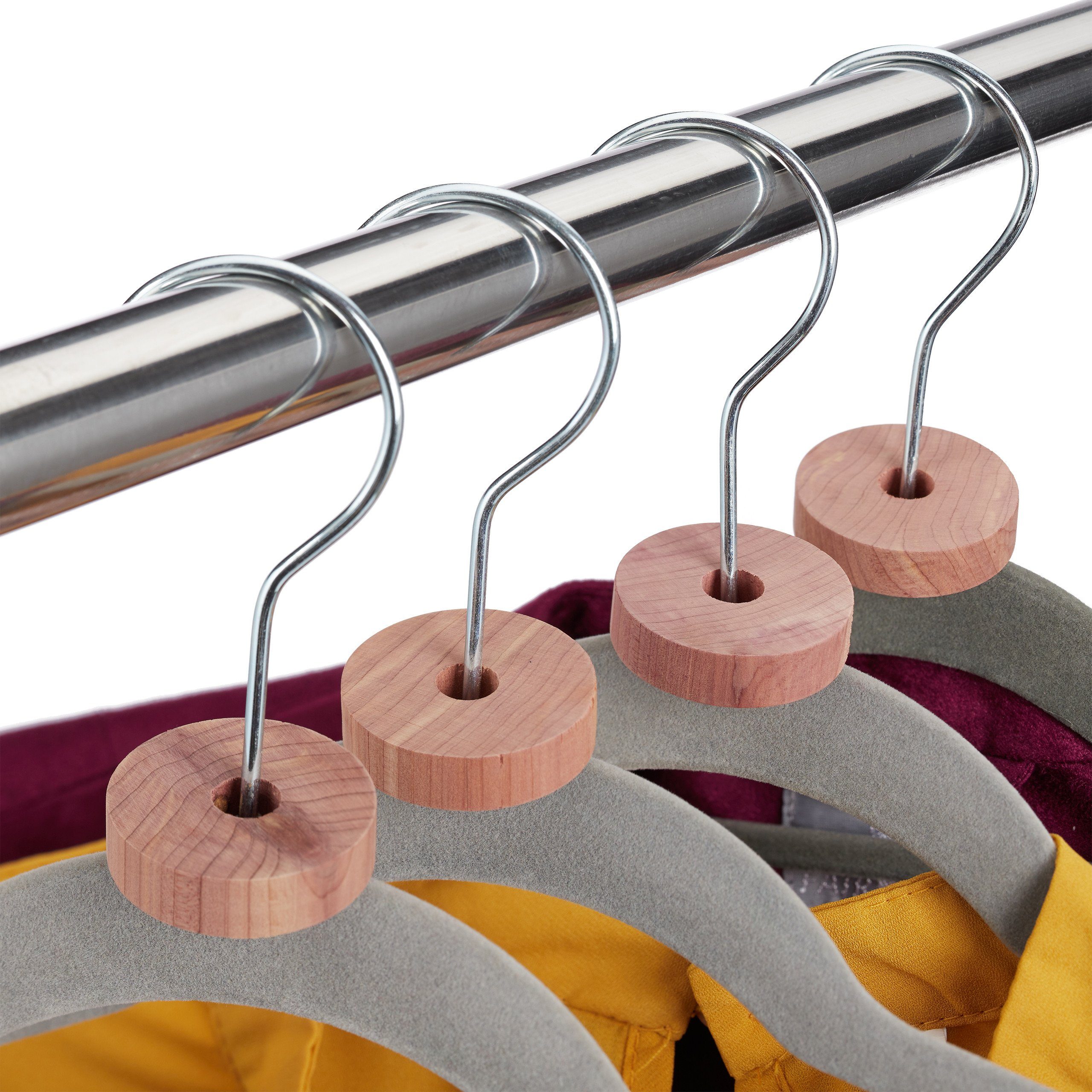 relaxdays Insektenabwehrgerät 100 x Mottenschutz aus Zedernholz