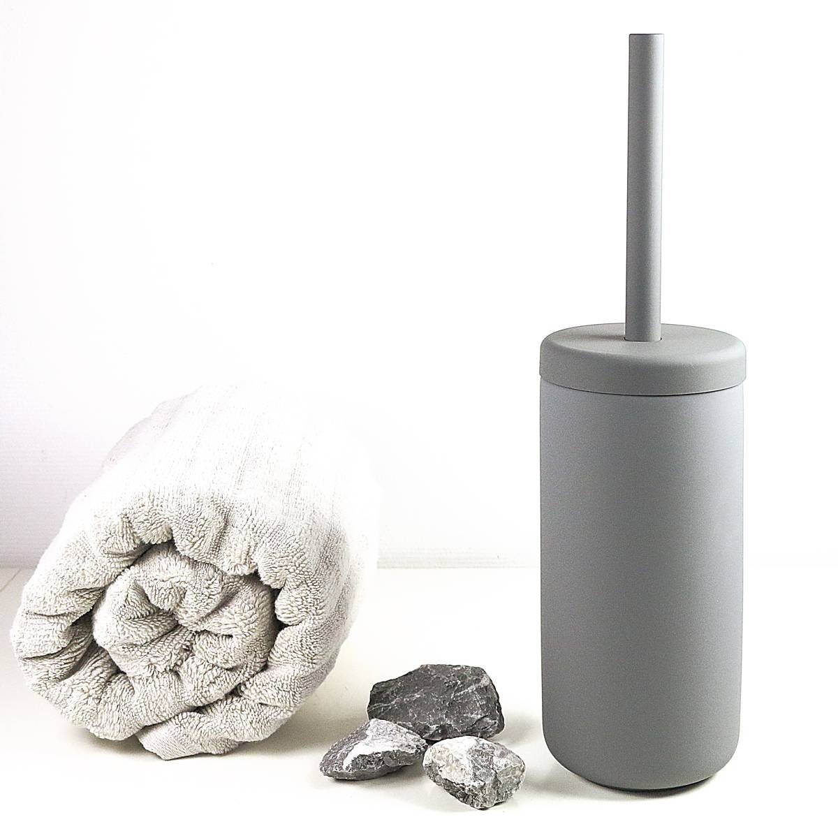 WC, WC-Reinigungsbürste grey Soft-Touch, Grau, Denmark Toilettenbürste (Set) mit Keramik ZONE UME Zone