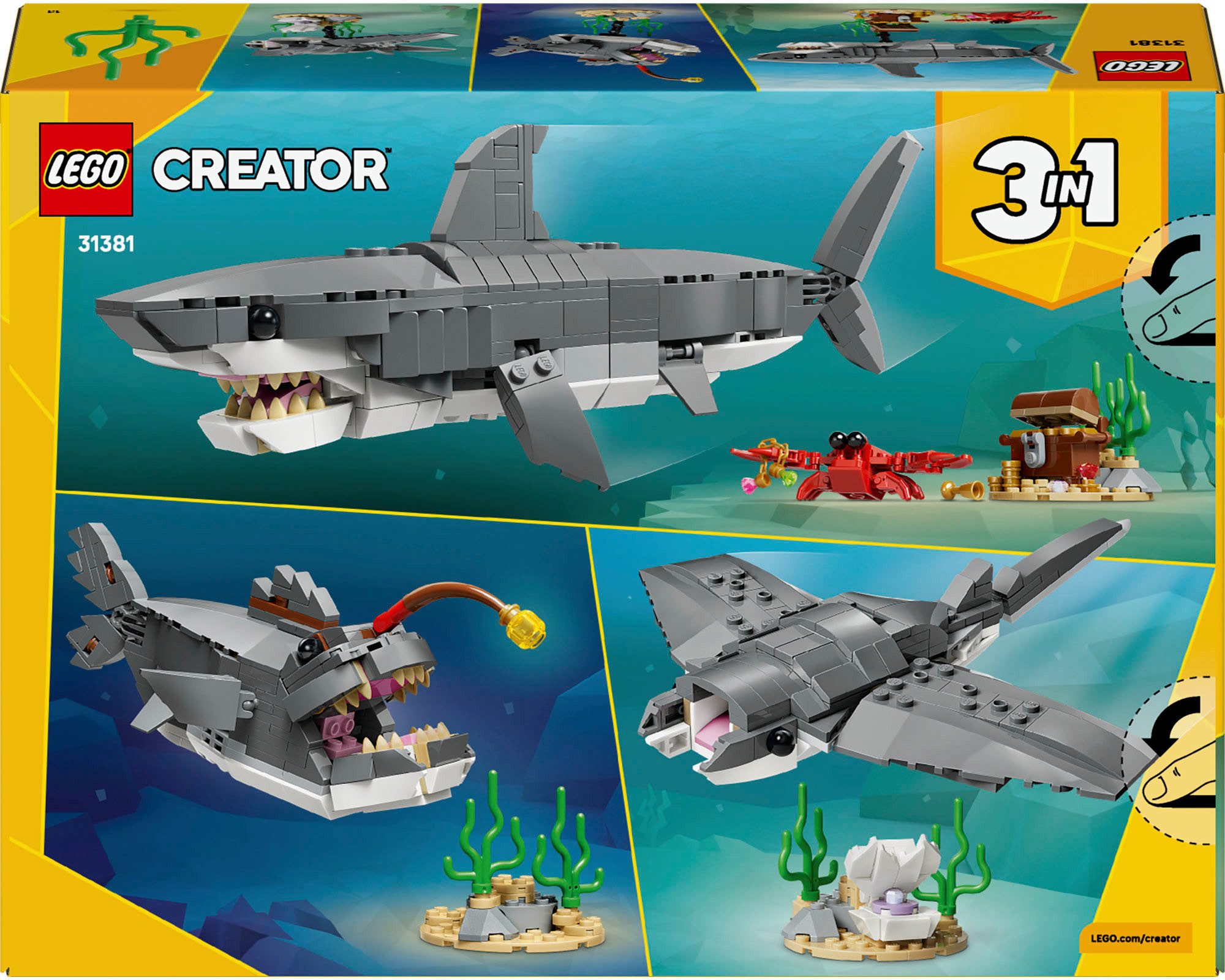 LEGO® Wilder Hai mit Schatztruhe (31381), LEGO Creator Konstruktionsspielst günstig online kaufen