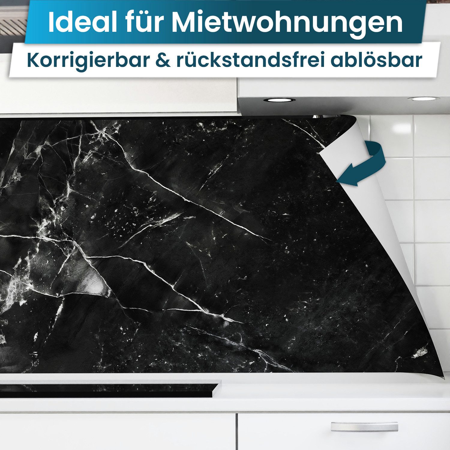 danario Küchenrückwand Folie selbstklebend - Matt - Spritzschutz Küche - versteift & robust – Bild 3 von 5