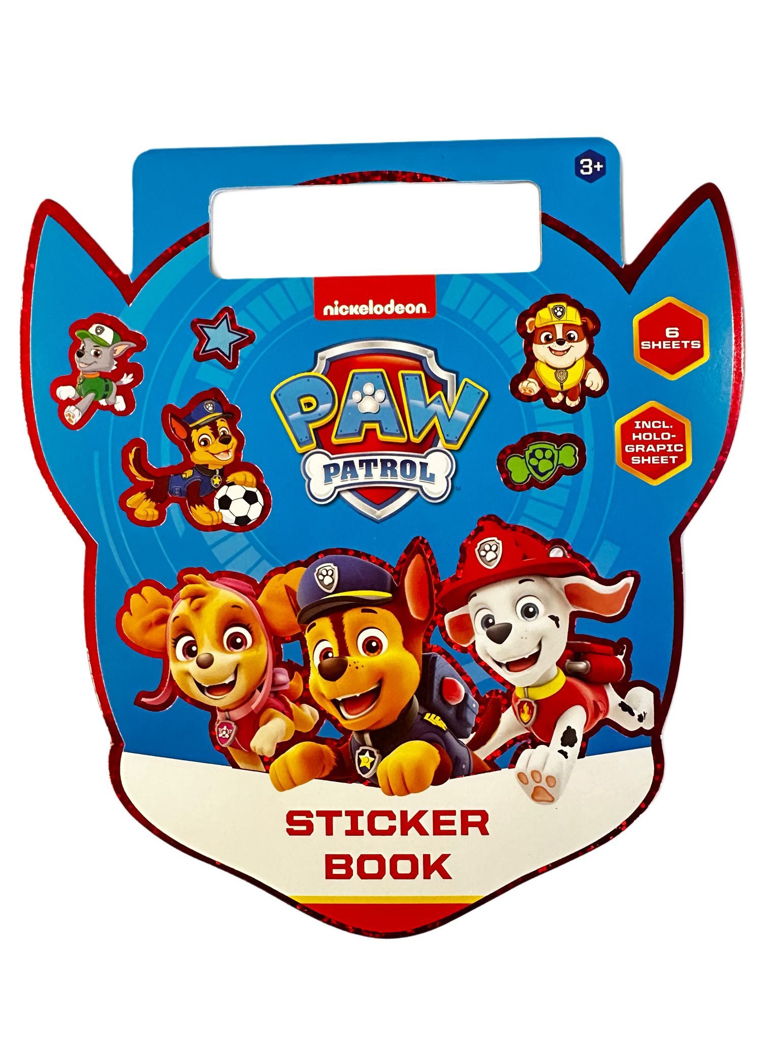 Nickelodeon Sticker Paw Patrol Aufkleber Buch mit Chase, Marshall, Rubble 50 Sticker bunt, (Set 2-tlg), Chase,Marshall,Rubble,Skye und Rocky Geschenke für Jungen und Mädchen