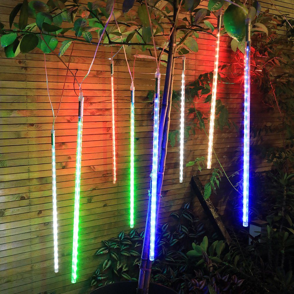 LED-Lichterkette Mehrfarbig Deko, Wasserdicht Lichterkette,Weihnachtsbeleuchtung LED 50CM / 30CM Eiszapfen Rosnek
