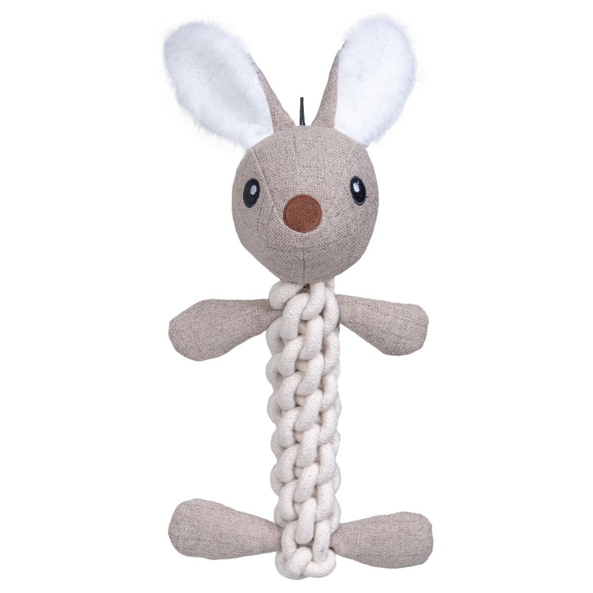 Kauspielzeug Hundespielzeug Maus beige/weiß