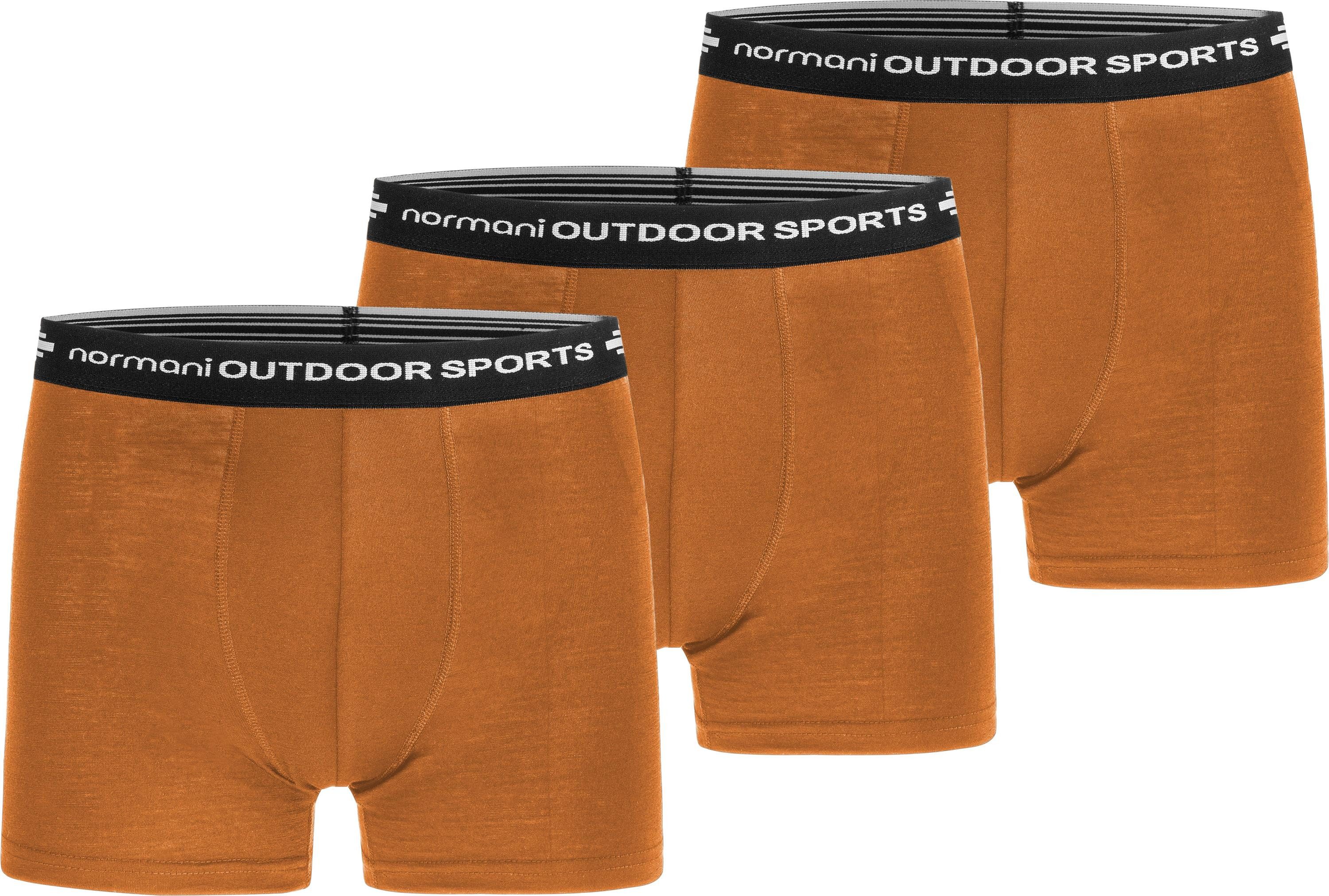 normani Retro Boxer 3er Pack Herren Merino Boxershorts Unterhose Sportunterhose Funktionsunterwäsche aus 100% Merinowolle