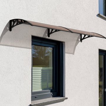 TLGREEN Vordach 270x98.5cm/ 190x 98.5cm Haustürvordach, Überdachung  Sonnenschutz Regenschutz für Haustür