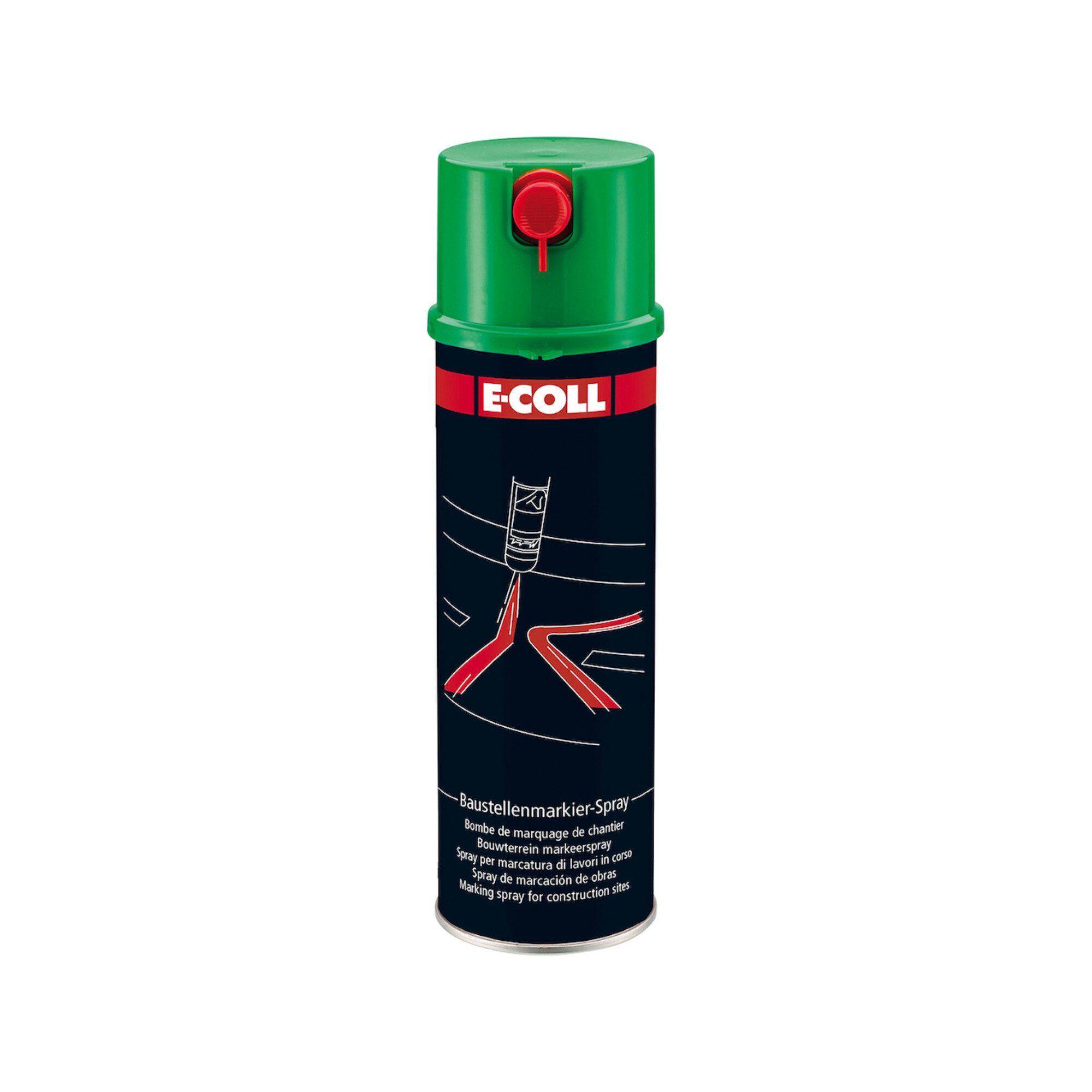 E-COLL Lackmarker E-COLL Baustellenmarkierspray 500ml grün