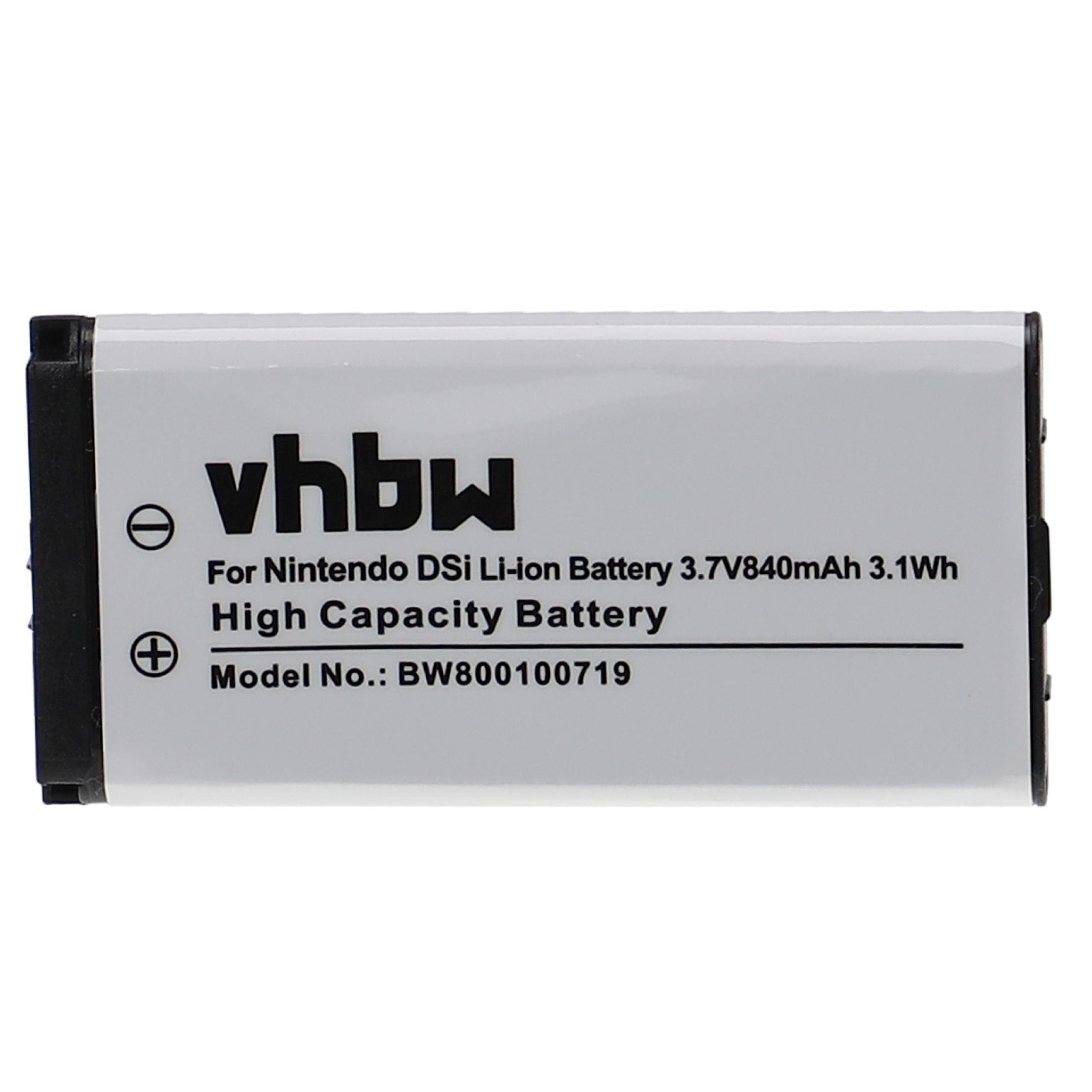 vhbw kompatibel mit Nintendo DSi, NDSi Akku Li-Ion 840 mAh (3,7 V)