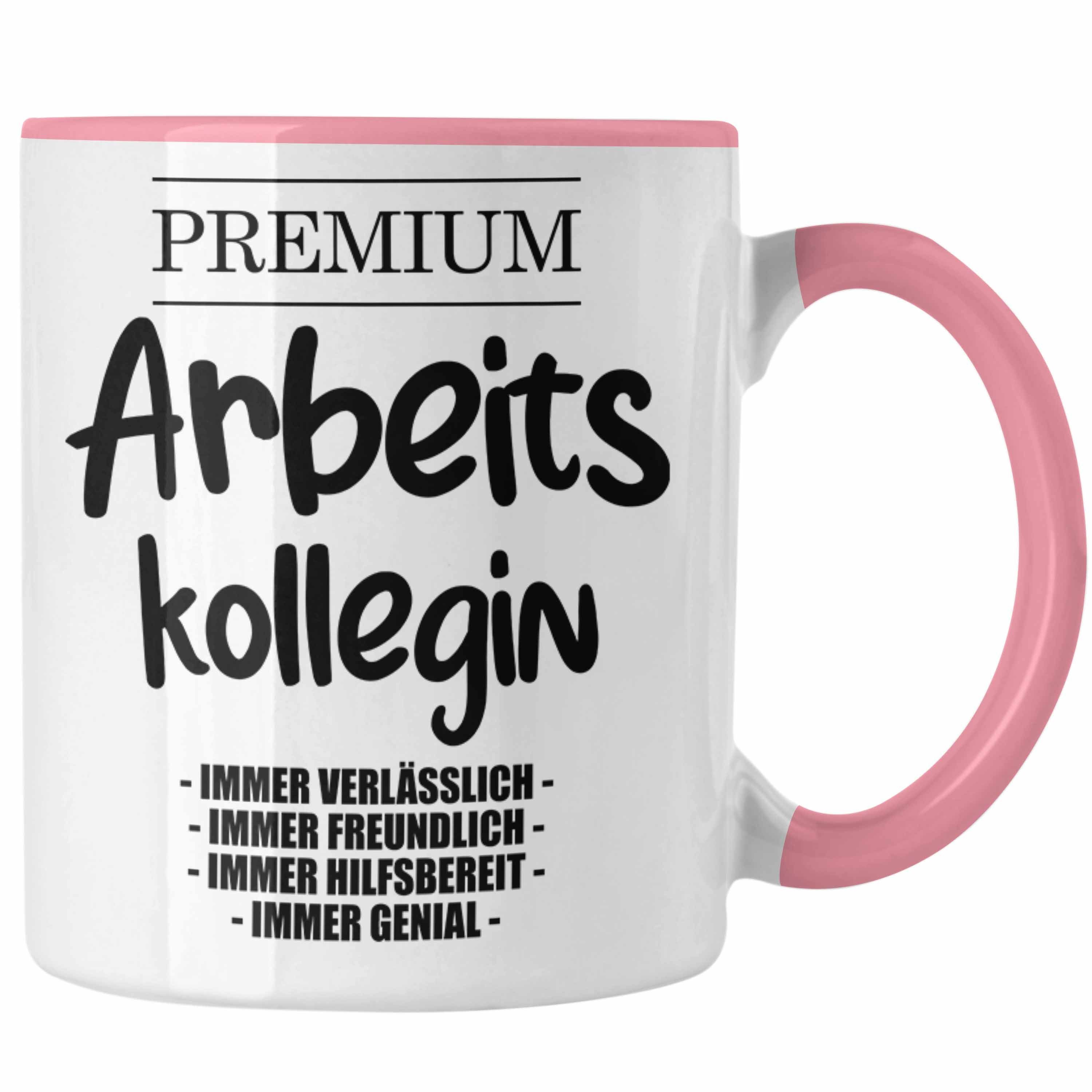 Trendation Tasse Trendation - Lieblingskollegin Premium Kollegin Lustige Tasse für Kollegin zum Geburtstag als Geschenk mit Sprüchen Rosa