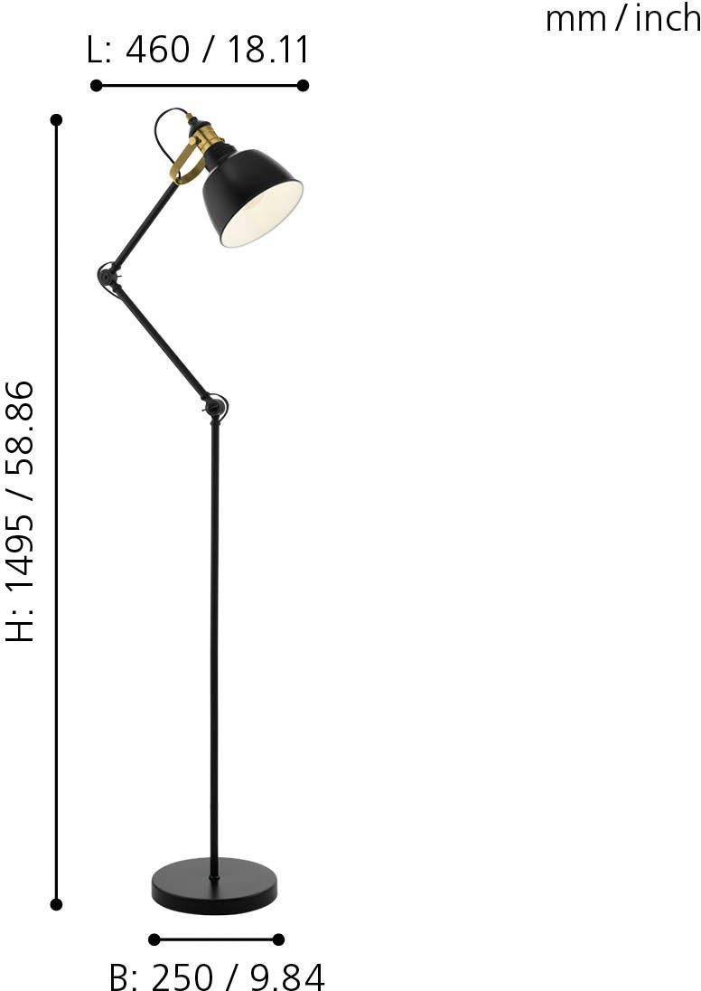 EGLO Stehlampe THORNFORD, ohne Leuchtmittel | Standleuchten