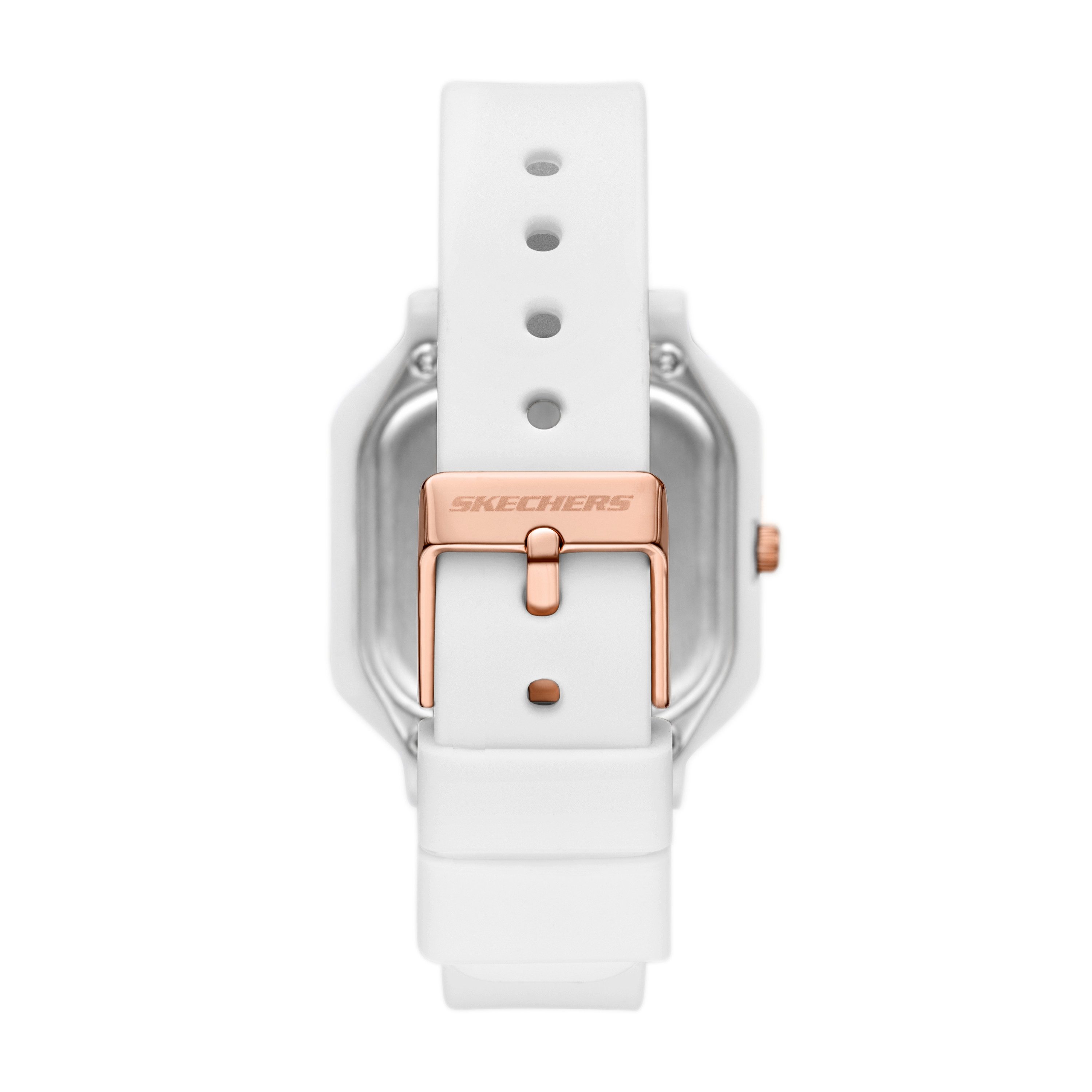 Skechers Quarzuhr Rosencrans Square SR6376, Armbanduhr, Damenuhr, Herrenuhr, Silikonarmband, analog
