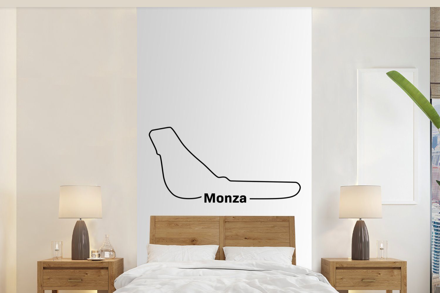 MuchoWow Fototapete Monza - Formel 1 - Rennstrecke, Matt, bedruckt, (2 St), Vliestapete für Wohnzimmer Schlafzimmer Küche, Fototapete