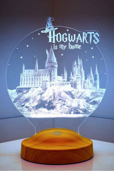 Geschenkelampe LED Nachttischlampe Hogwarts Harry Potter LED-Nachtlicht Geschenke Lampe, LED fest integriert, Mehrfarbig