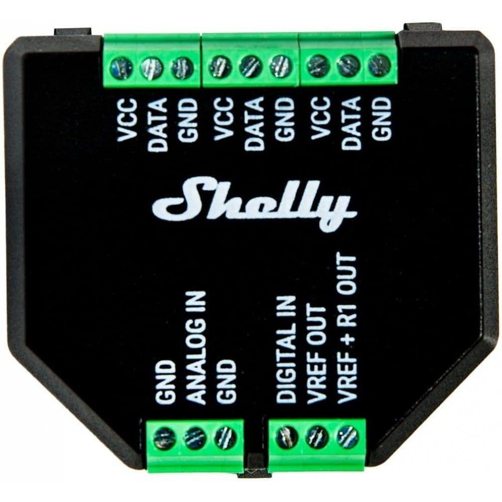 Schnittstellenerweiterung - Add-on Shelly Relais-Modul Plus - schwarz