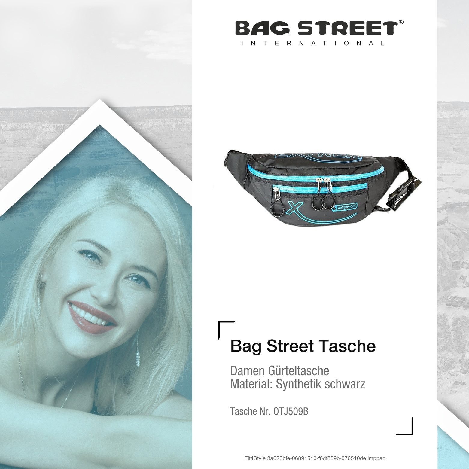 BAG STREET Gürteltasche Bag Street Damen Herren Gürteltasche (Gürteltasche), Damen, Herren, Jugend Gürteltasche Synthetik, schwarz, blau 12cm hoch