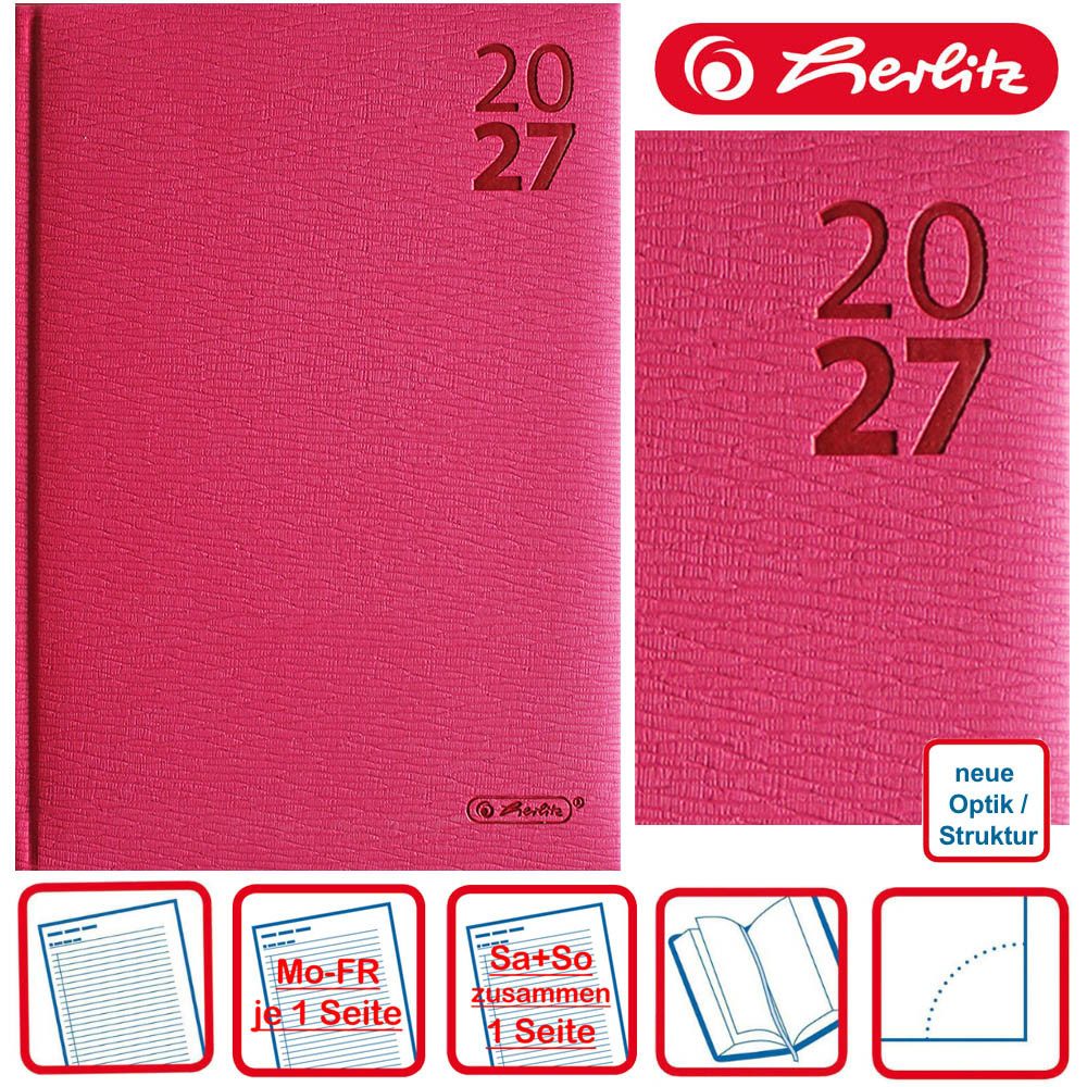 Herlitz Buchkalender A5 Wall 2027 rot