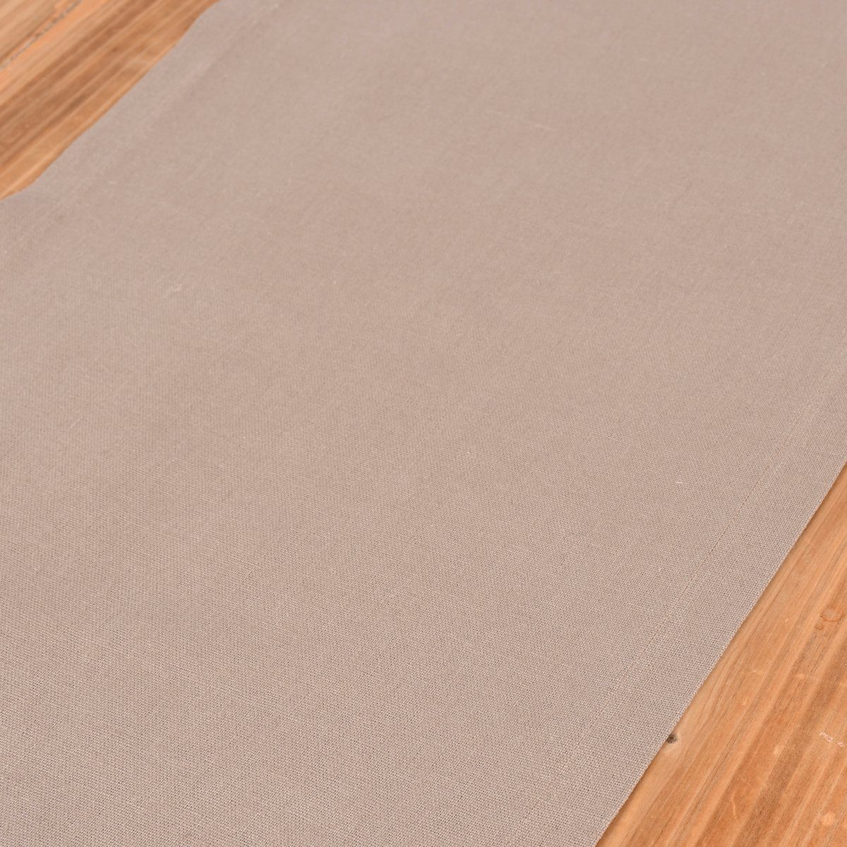 Tischläufer Magma taupe einfarbig 40x145cm Leinen LION Tischläufer