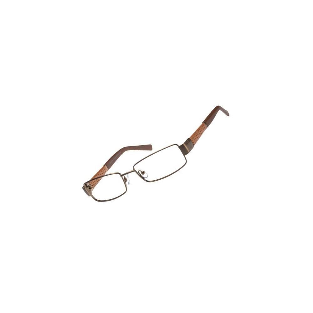 Fossil Brillengestell Korrektionsfassung Brille Metall Braun Orange 53/17/140 - OF1144200, Metall und Leder