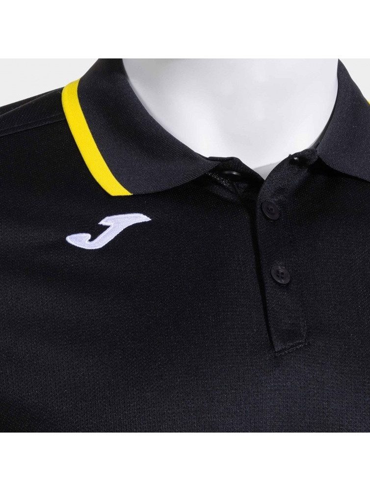 Joma Poloshirt Combi Premium (komfortable Passform, atmungsaktiv) schwarz/gelb Herren