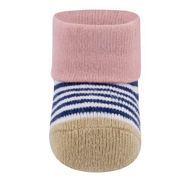 Ewers Socken Newborn Socken Kätzchen/Punkte/Ringel (6-Paar)