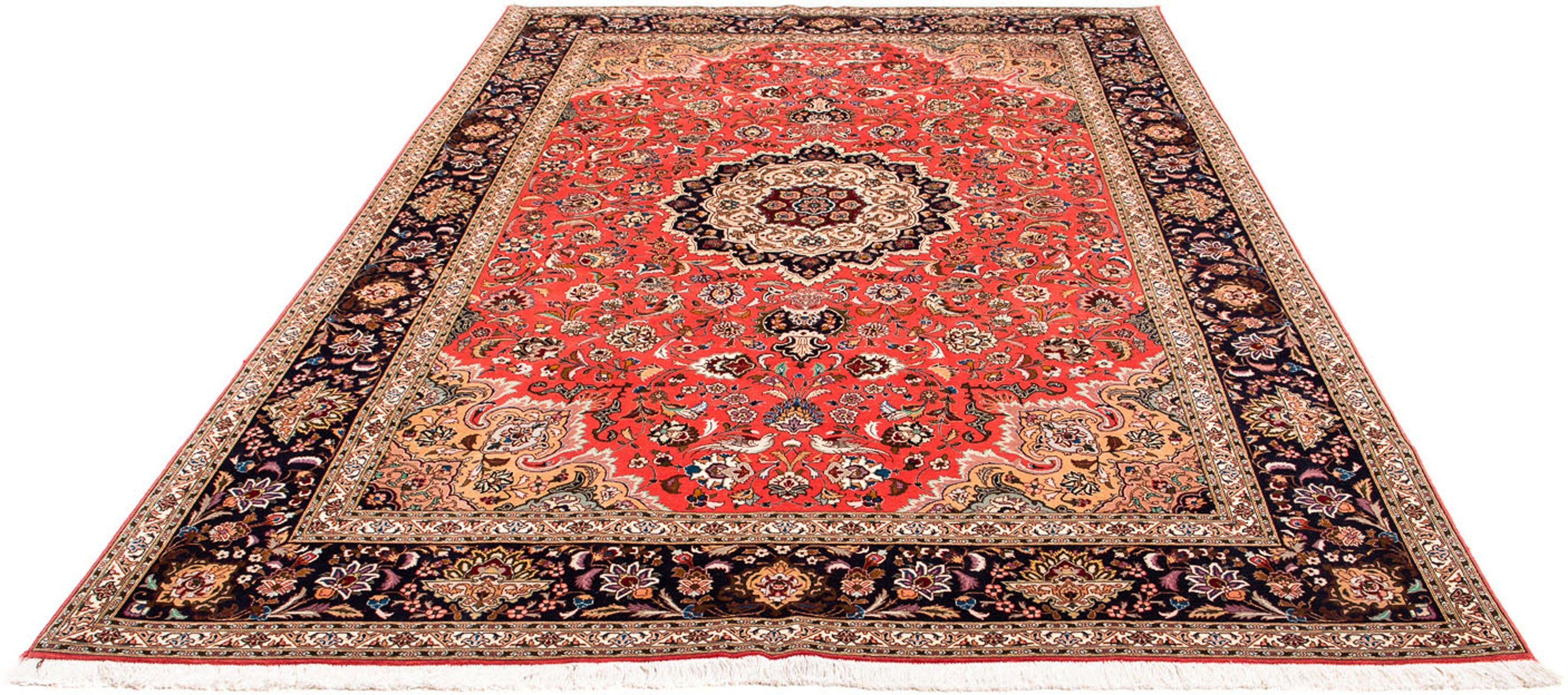 Orientteppich Perser - Täbriz - Royal - 304 x 206 cm - rot, morgenland, rechteckig, Höhe: 7 mm, Wohnzimmer, Handgeknüpft, Einzelstück mit Zertifikat