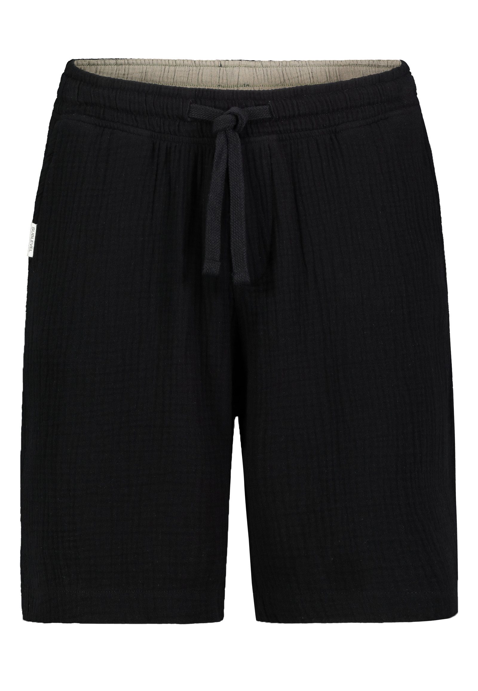 SUBLEVEL Chinoshorts Bequemer Schnitt Strukturstoff Tunnelzug Bund Komfortabel (1-tlg) H70032M62385_Shorts