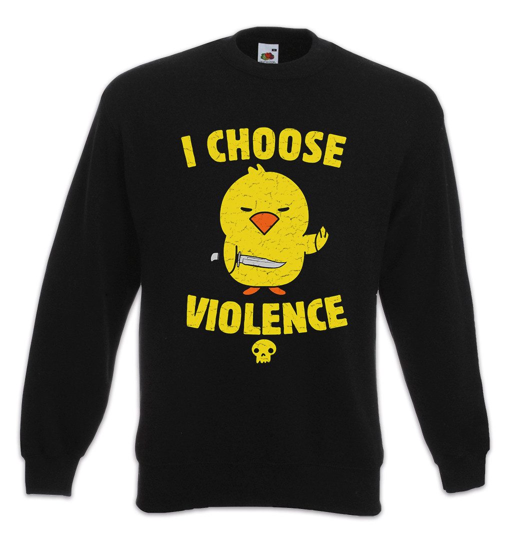 Urban Backwoods Sweatshirt I Choose Violence Rubber Duck Sweatshirt Gummiente Entchen Küken Fun (1-tlg) Spaß Lustig