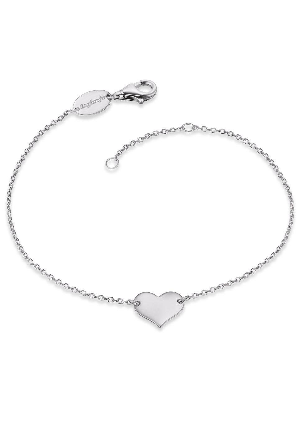 Engelsrufer Silberarmband Herz, ERB-LILHEART, ERB-LILHEART-G, ERB-LILHEART-R, zu Kleid, Shirt, Jeans, Sneaker! Anlass Geburtstag Weihnachten silberfarben | Silberarmbänder