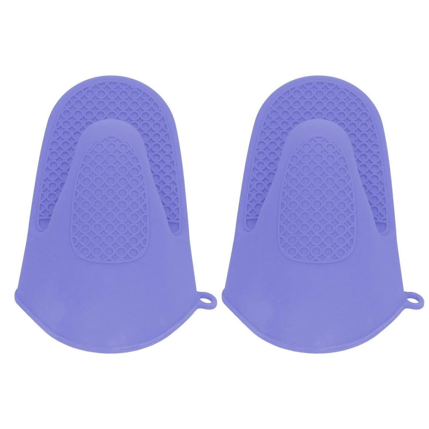 LuxusKollektion Topfhandschuhe Silikon-Ofenhandschuhe Lila Rutschfest Hitzebeständig