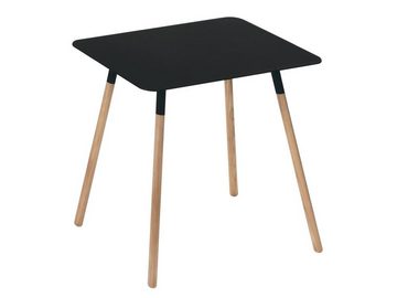 Yamazaki Beistelltisch "Plain" Design Ablagetisch, Sofatisch, Nachttisch, Metallplatte, 45x50x30cm, schwarz