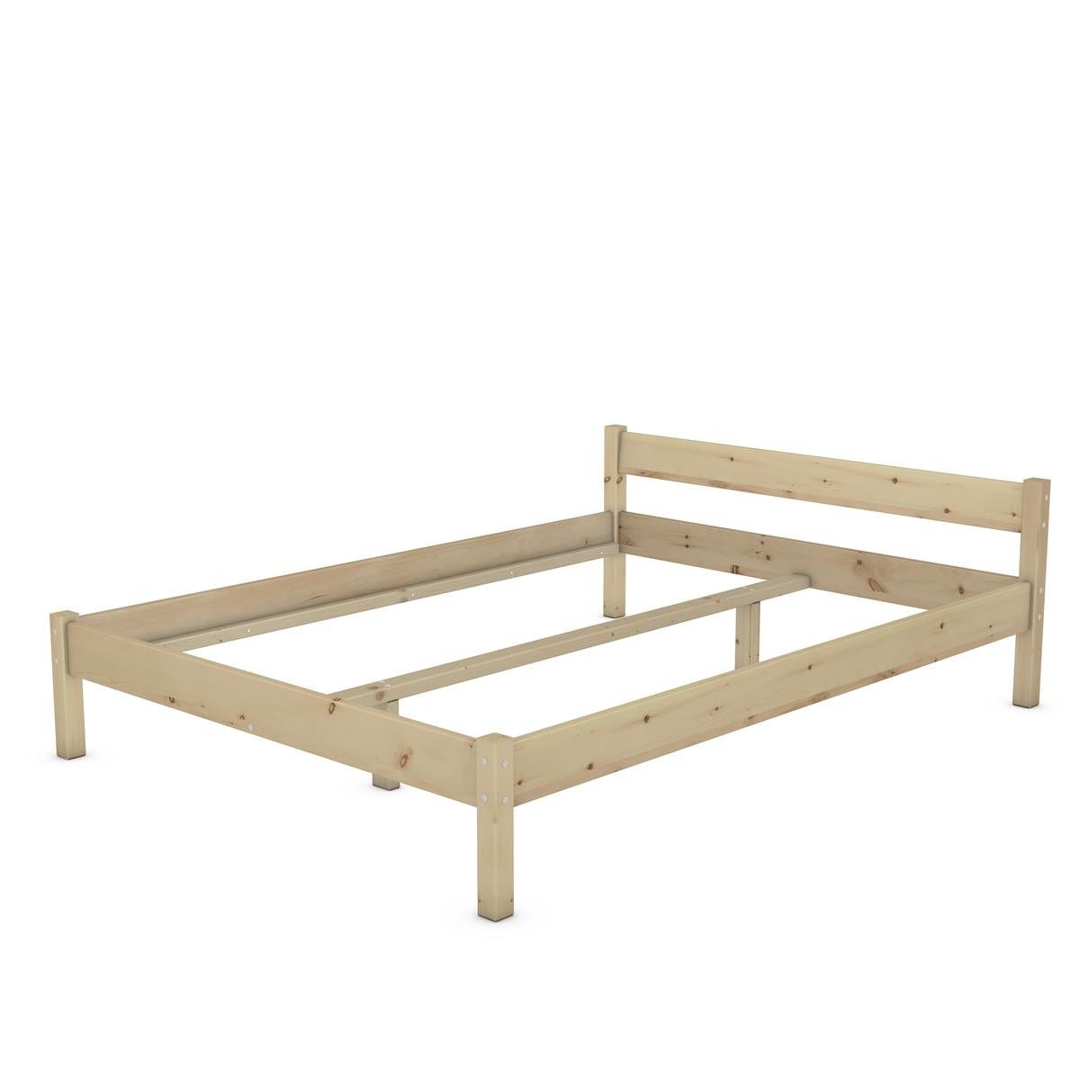 TUGA-Holztech Massivholzbett Holzbett Zirbenholzbett 160 x 220 cm Vollholzbett Zirbenkiefer Bett