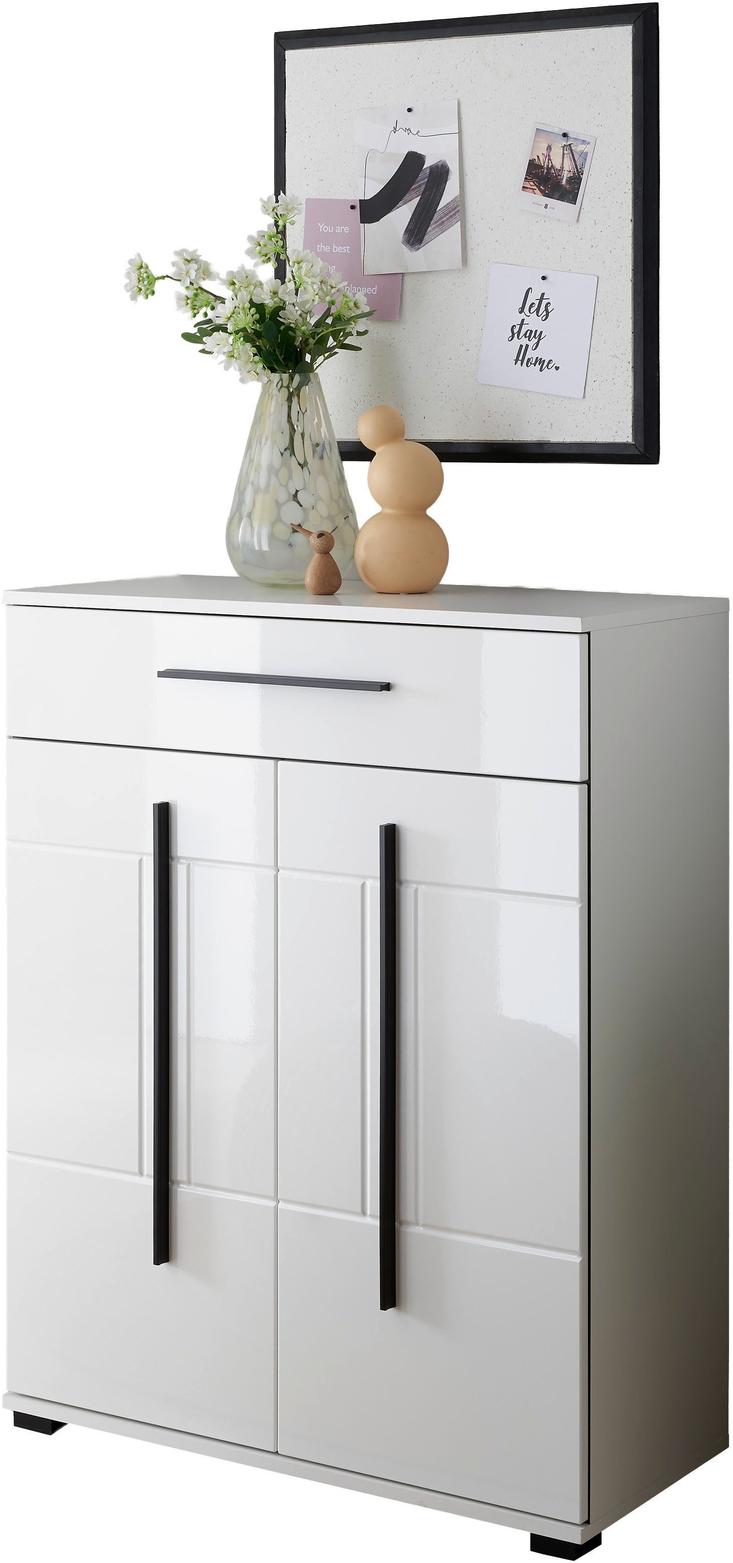 Home affaire Garderobenschrank Cantara, Schrank in zwei Farben, modernes Sideboard, Kommode vielseitig einsetzbar, ausreichend Stauraum, 80 cm breit