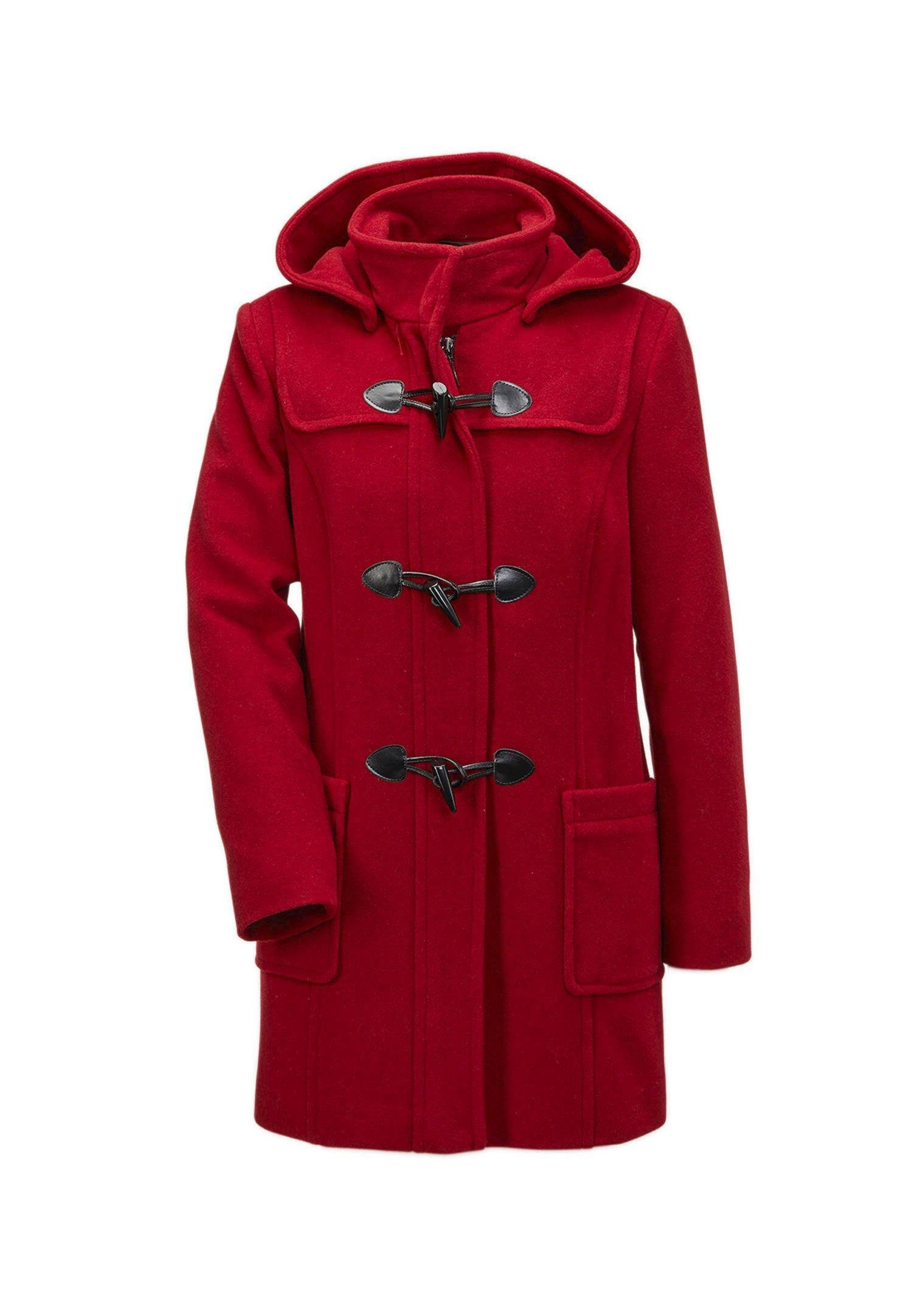 GOLDNER Kurzmantel Kurzgröße: Woll-Dufflecoat mit Kaschmirwolle günstig online kaufen