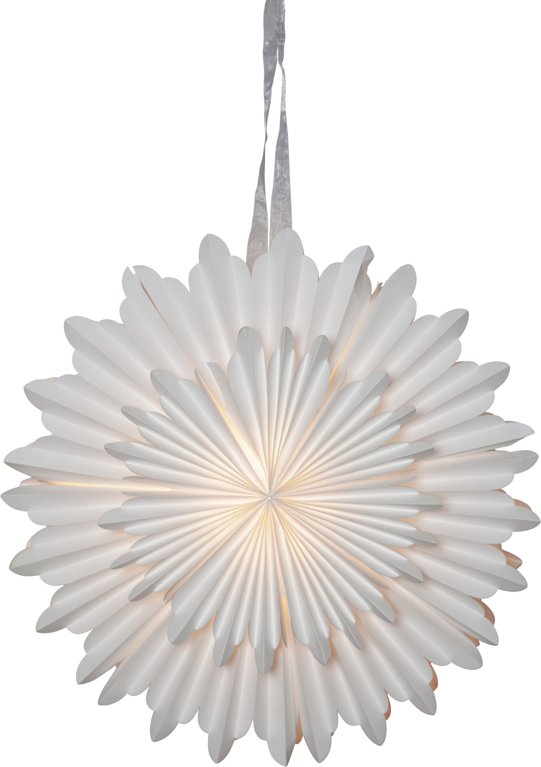 EGLO Papierstern Crystal, Weihnachtsstern für innen, Dekostern aus Papier, Wand Deko, Ø 50 cm