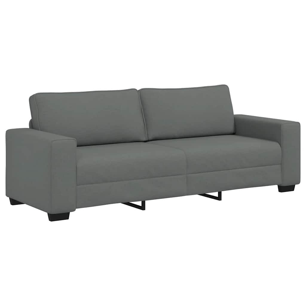 vidaXL Sofa 3-Sitzer-Sofa Dunkelgrau 220x77x82 cm Stoff, 1 Teile