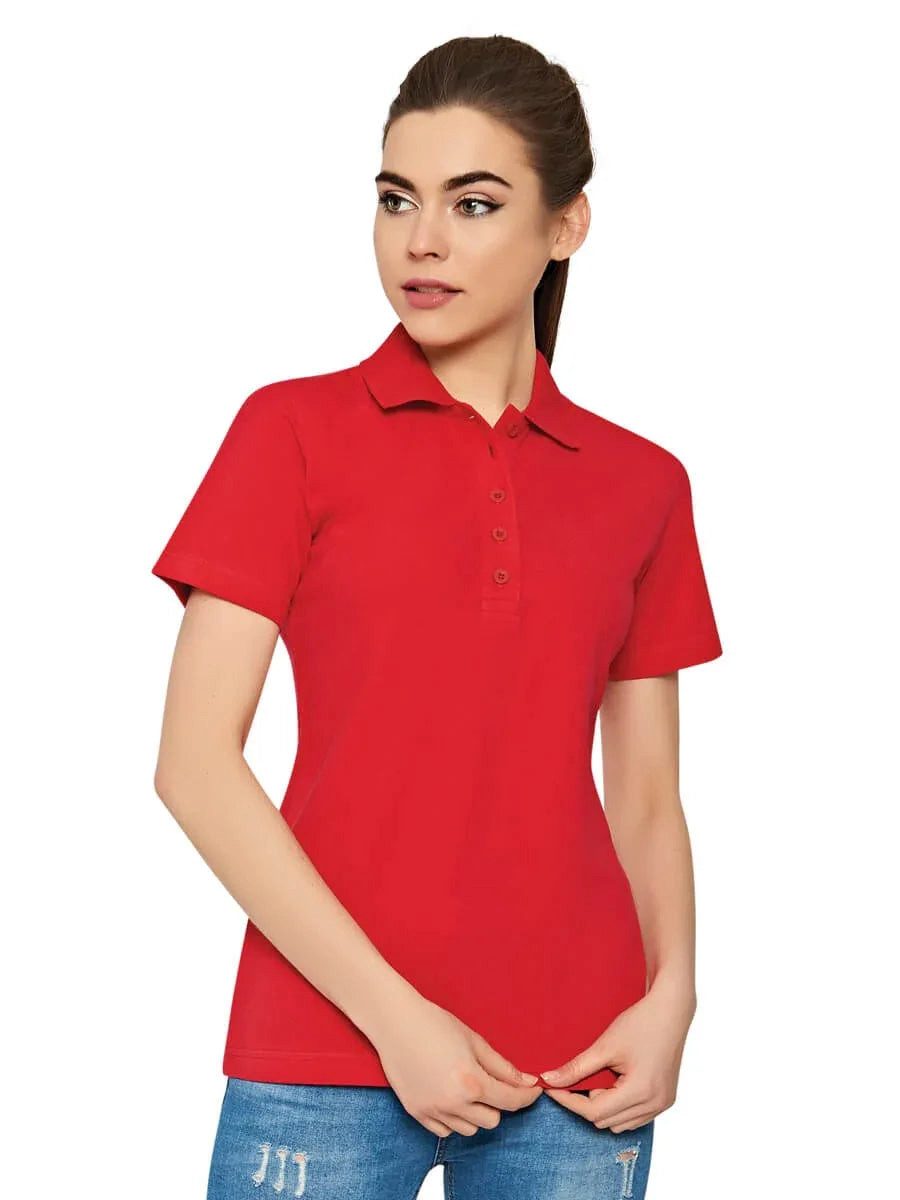 Poloshirt Damen Polo-Shirt Rot – ISMONT 01 M066-31