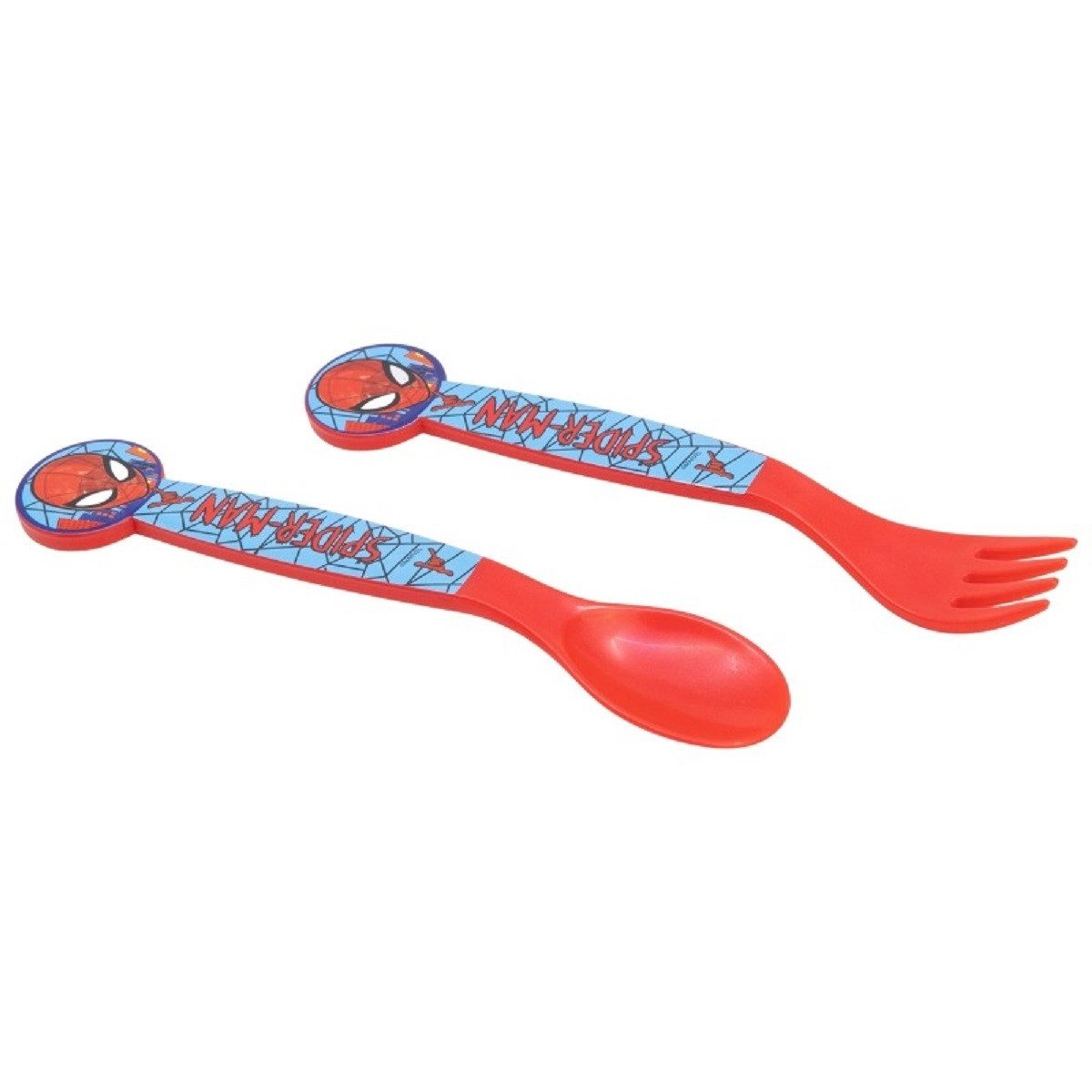 Spiderman Kinderbesteck Set 2-teilig – Löffel & Gabel mit Motivgriffen (2-tlg), 1 Personen