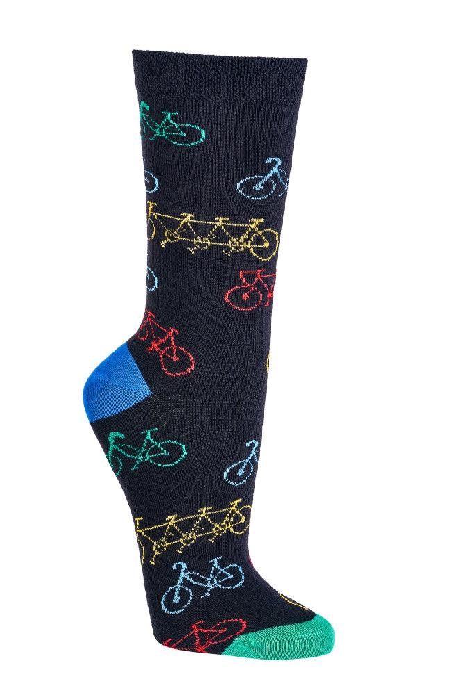 FussFreunde Freizeitsocken 2 Paar Fun Socken, Spaß mit Socken, über 70 Motive, ANTI-LOCH-GARANTIE Fahrrad