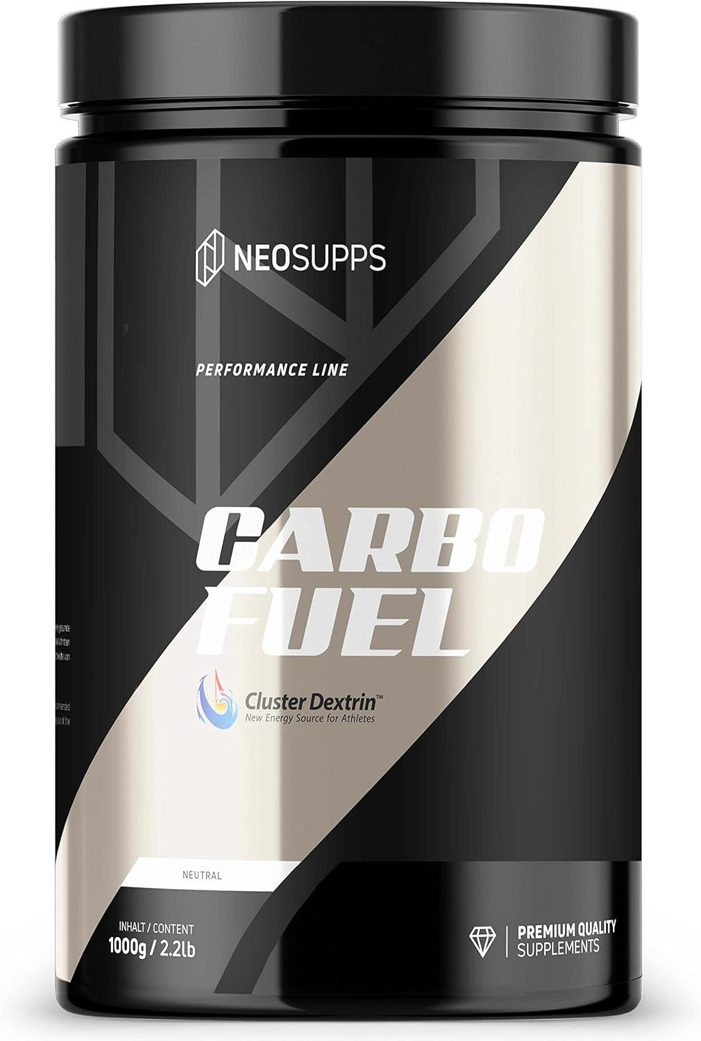 Neosupps Carbo Fuel 1000g, Cluster Dextrin Energielieferant, Made in Germany Pulver, Intra Workout Shake, innovative Kohlenhydratquelle, schnell effizient