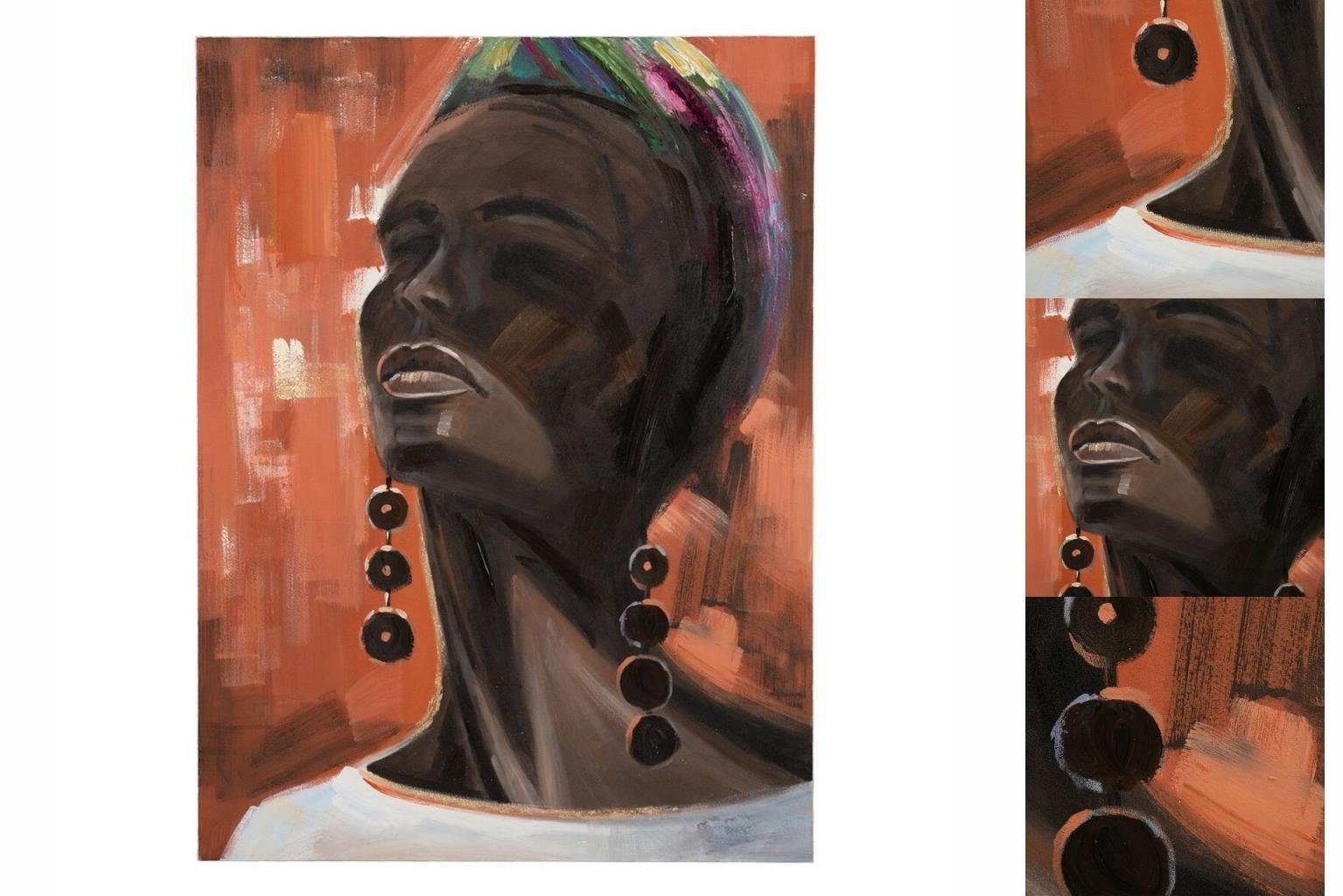 Leinwand Afrikanerin Bigbuy 120 2,8 x Wanddekoobjekt 90 x cm