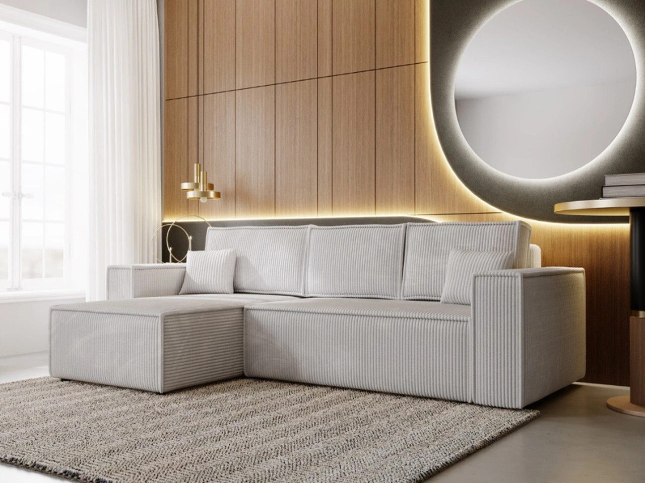 GrainGold Ecksofa L-Form PRATO mit Schlaffunktion günstig online kaufen