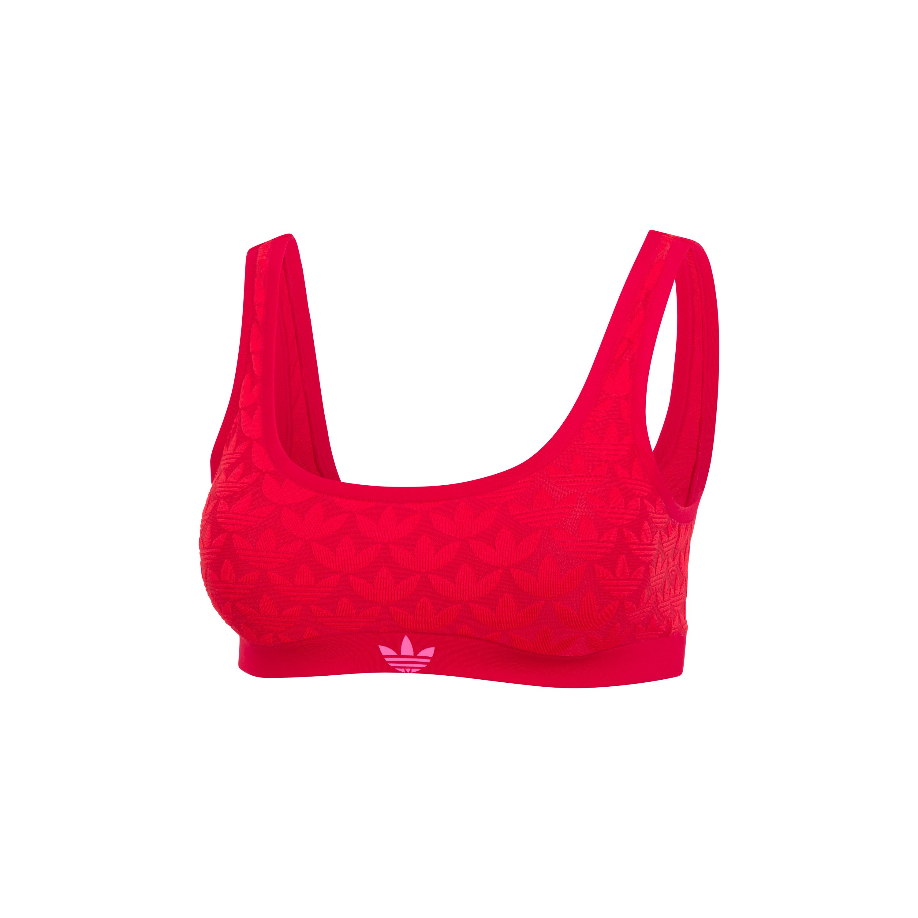 adidas Originals Bralette Microterrot Monogram elastischer Bund, Allover-Logo, weich, breite Träger