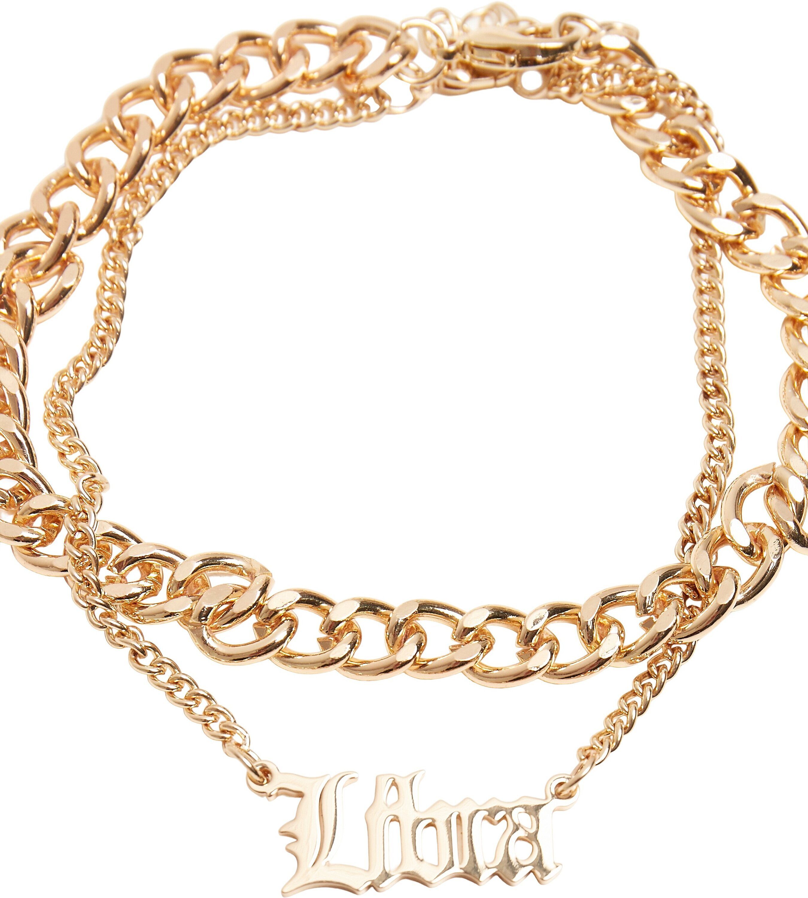 URBAN CLASSICS Fußkette Accessoires Zodiac Golden libra Anklet