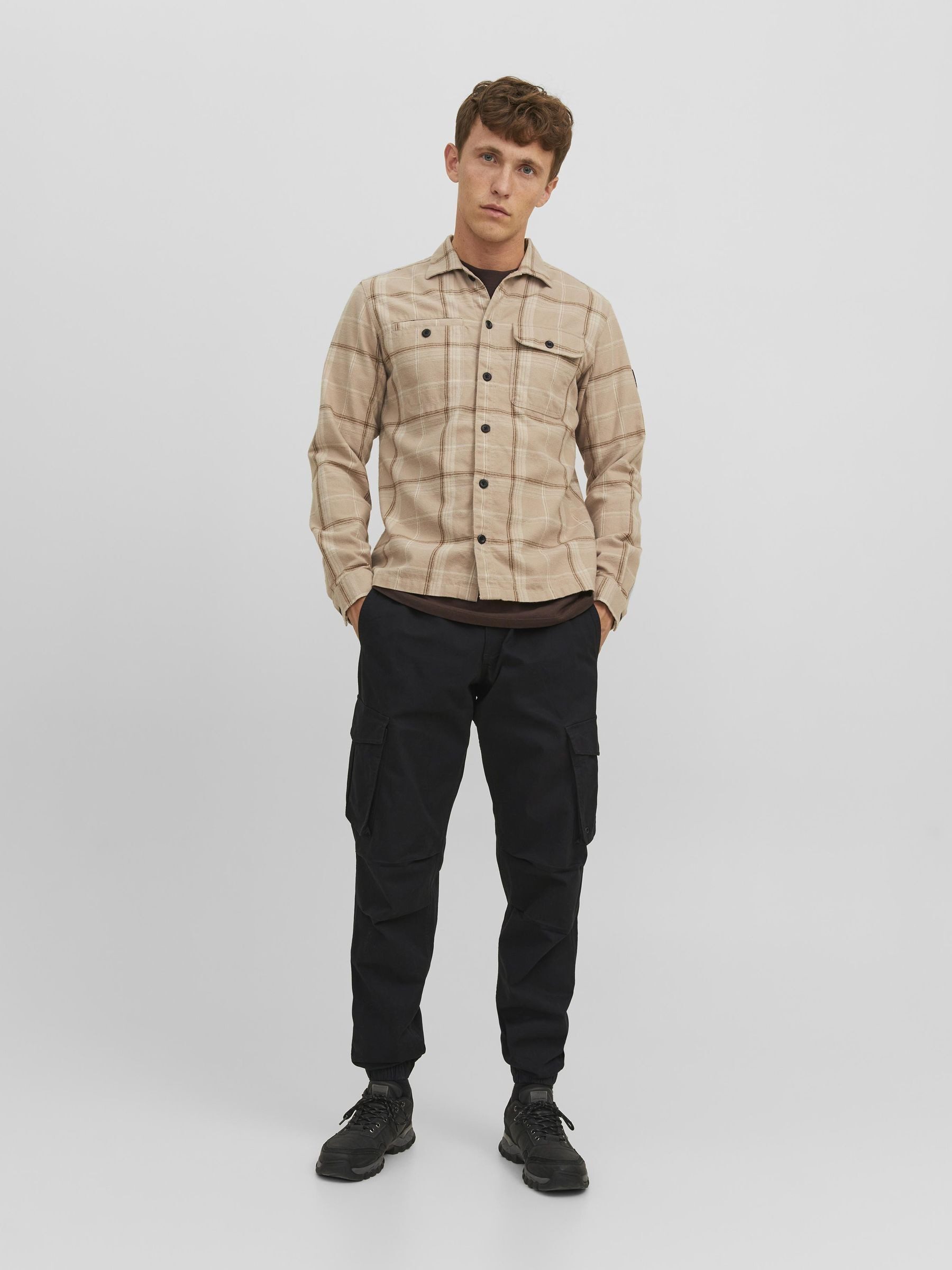 Jack & Jones Cargohose JPSTKANE NOAH CUFFED CARGO NOOS
