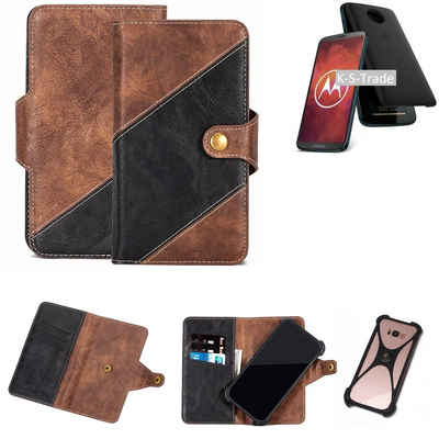 K-S-Trade Handyhülle für Motorola Moto Z3 Play, Handy Hülle Schutz Hülle Schutzhülle Bookstyle Case Handy Cover