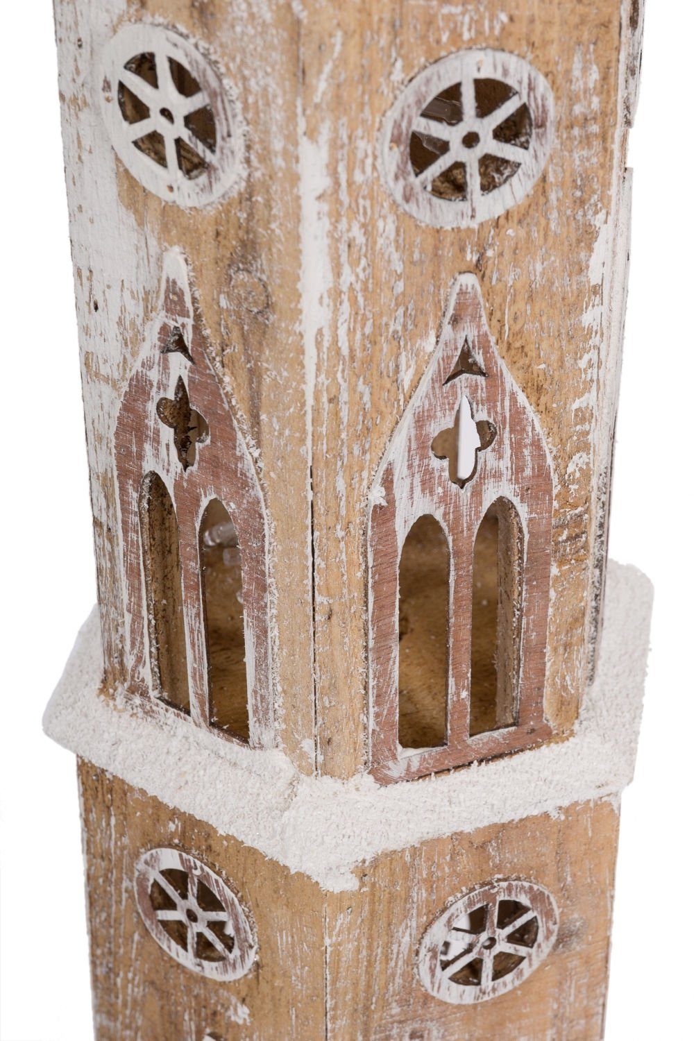 Spetebo LED Dekolicht LED Holz Windmühle mit 20 LED - Höhe ca. 110 cm, LED, warm weiss – Bild 3 von 5