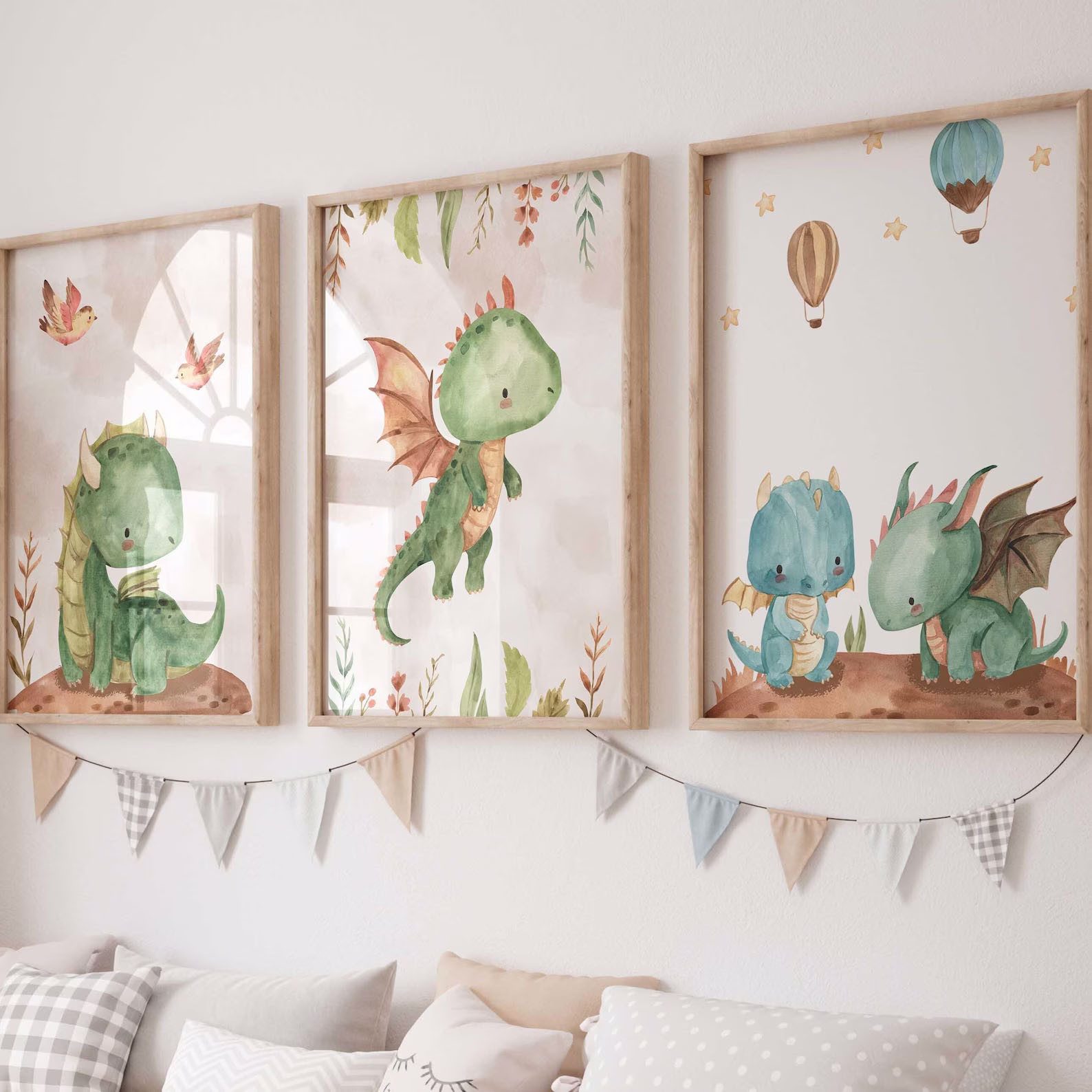 WANDKIND Poster Drachen Freunde 3er Set günstig online kaufen
