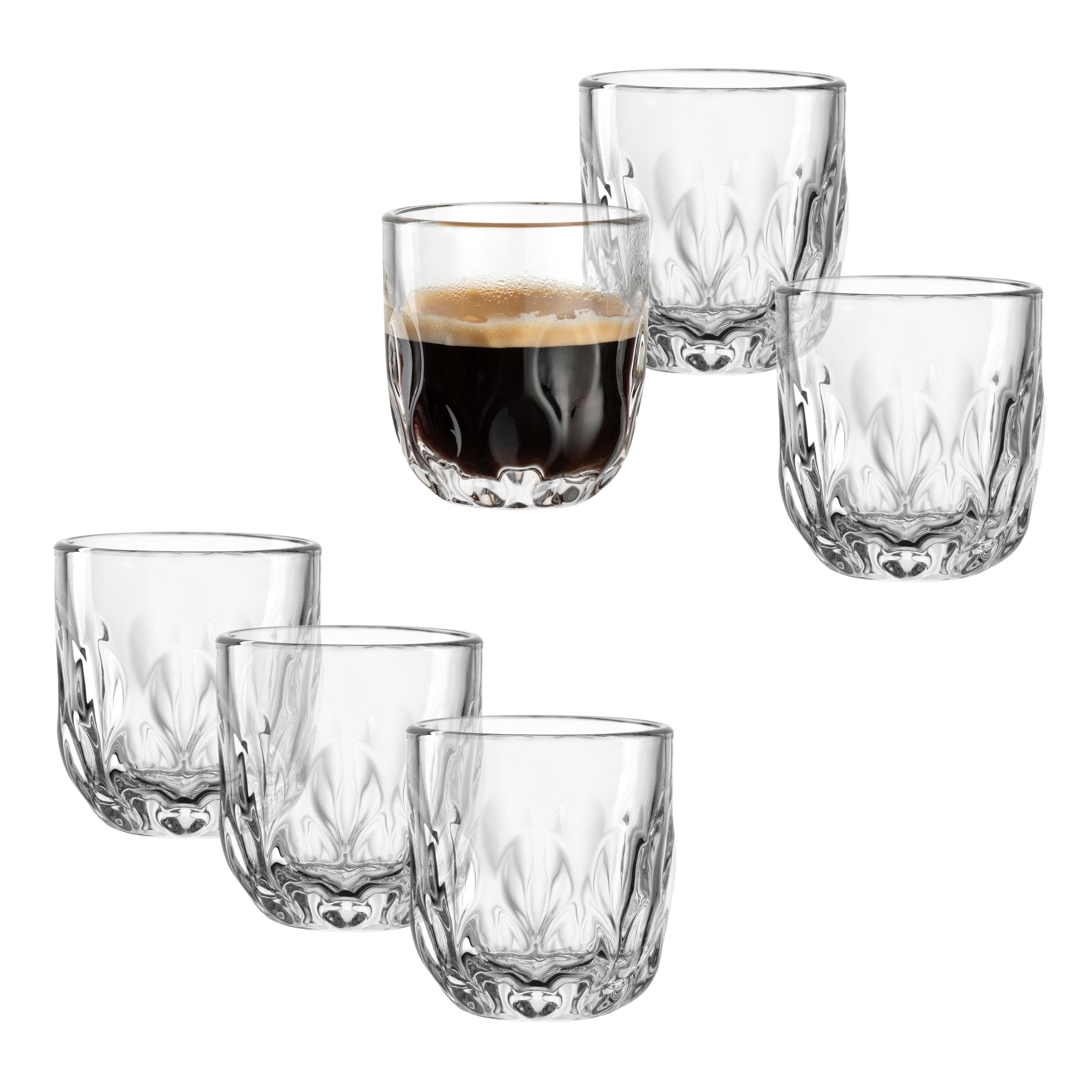 Espressoglas GOCCE, 90 ml, 6er-Set