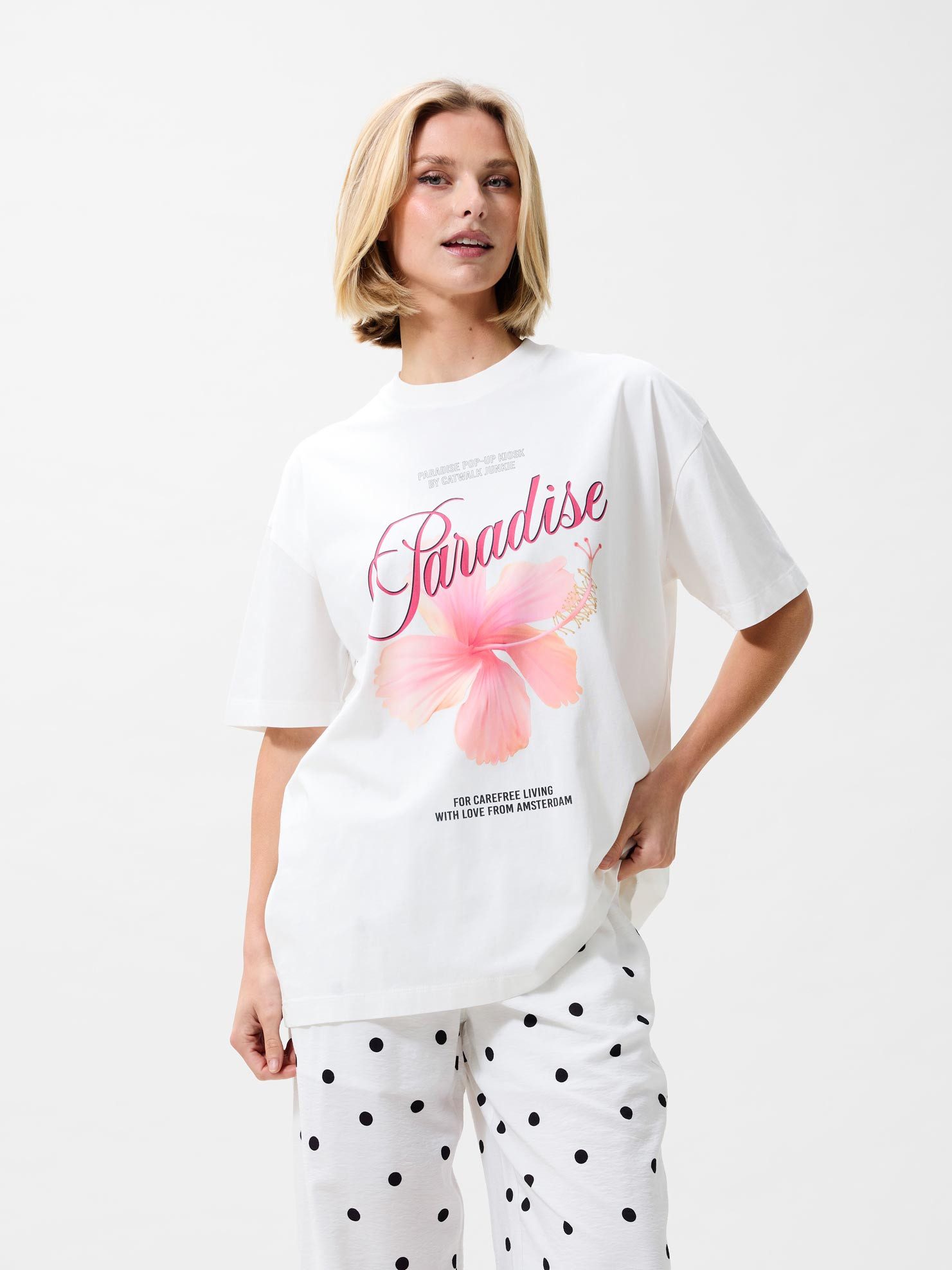 Catwalk Junkie Kurzarmshirt Oversized graphic Tshirt - Kurzarmshirt Damen - Printshirt oversized