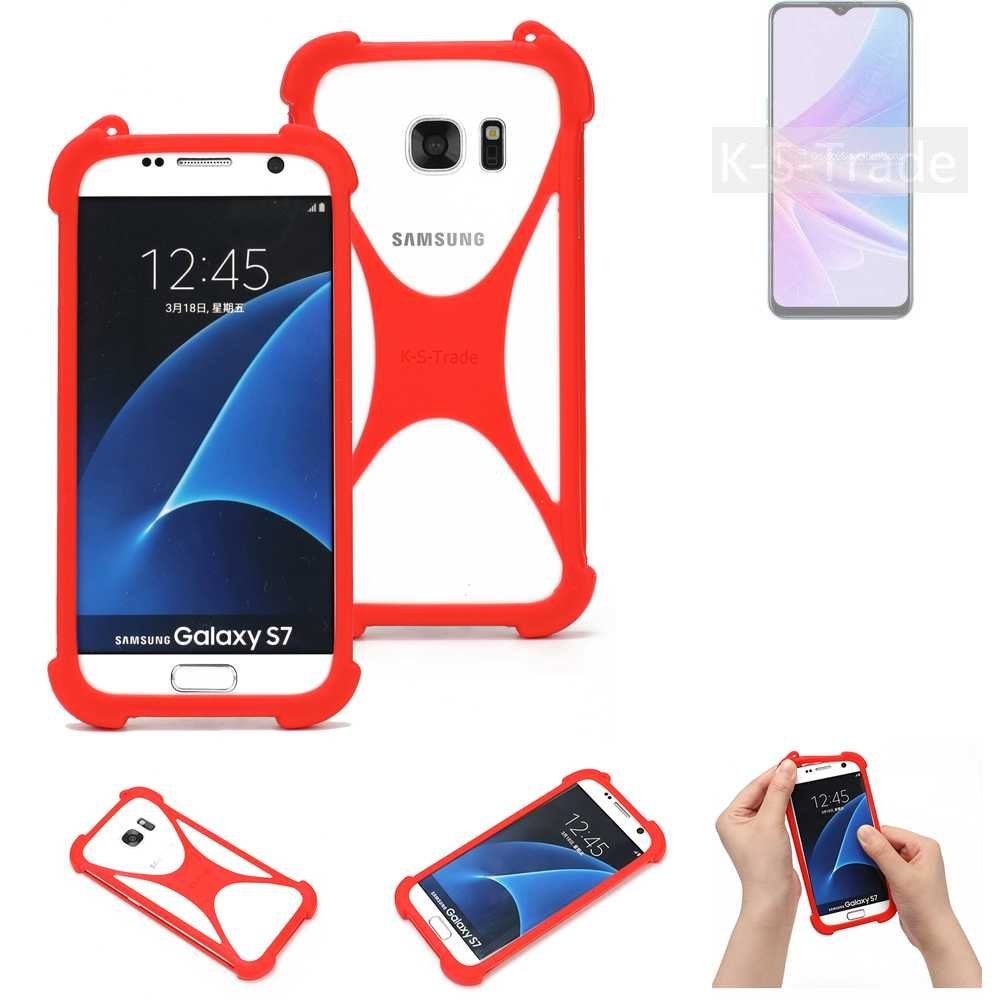 K-S-Trade Handyhülle für Oppo A58 5G, Handy-Hülle Schutz-Hülle Bumper Silikon Schutz Hülle Cover Case