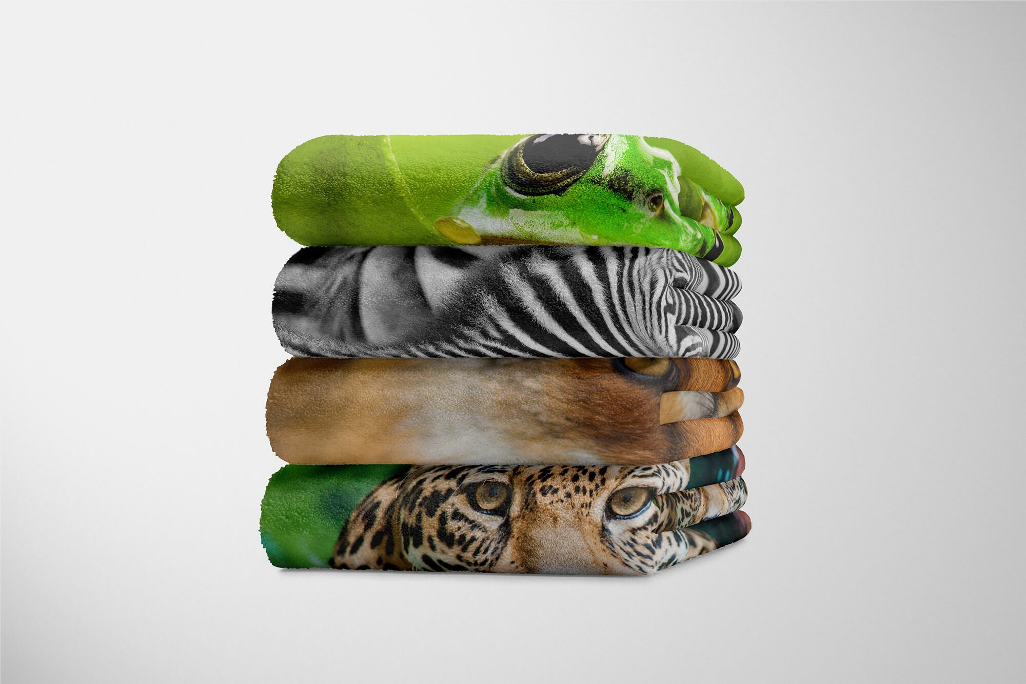 Handtuch Art Kuscheldecke Handtuch Handtücher kleiner (1-St), Saunatuch mit Baumwolle-Polyester-Mix Strandhandtuch Tiermotiv Fuchs, Sinus